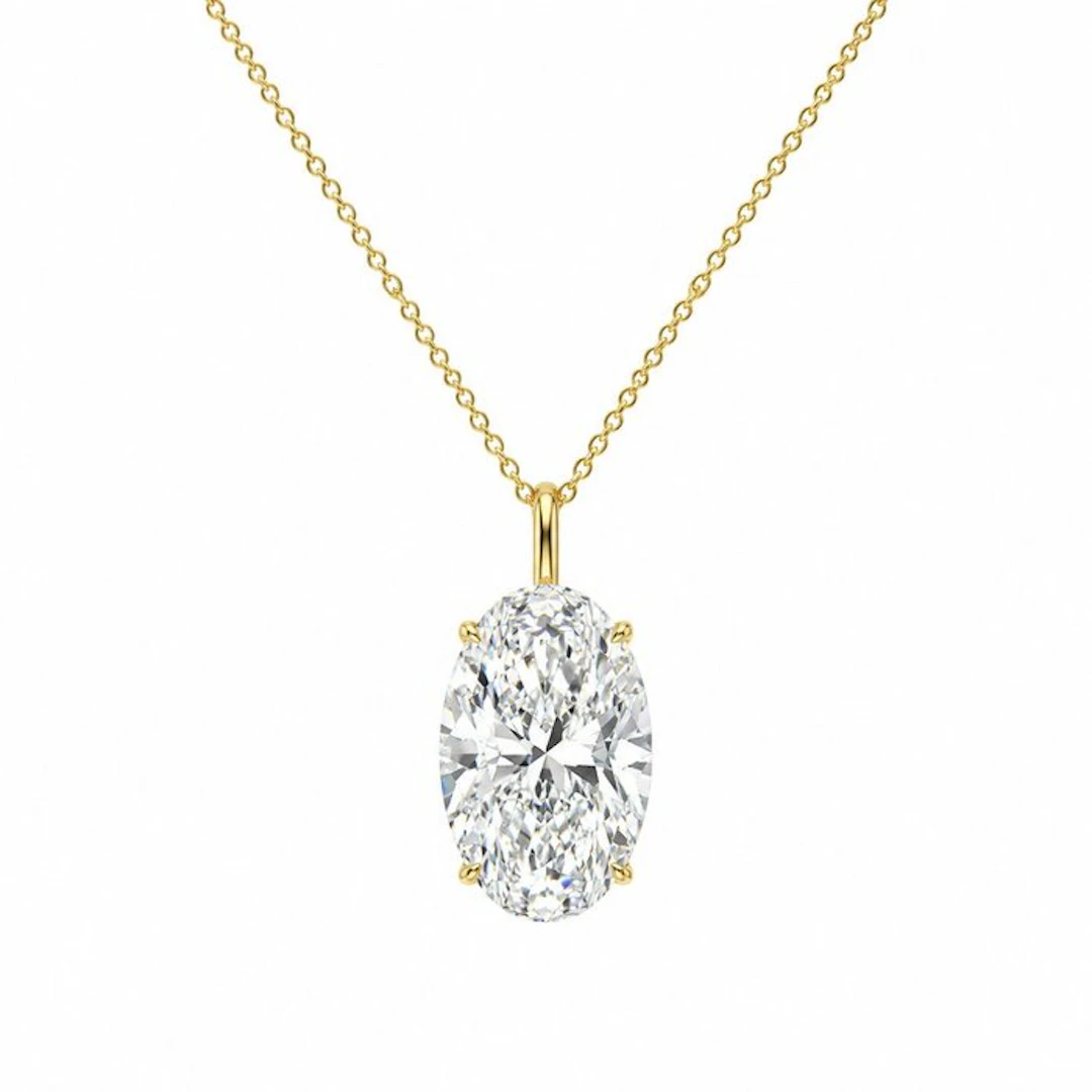 Necklace - 14 kt. Yellow gold - 10.02ct. tw. Diamond (Lab-grown)