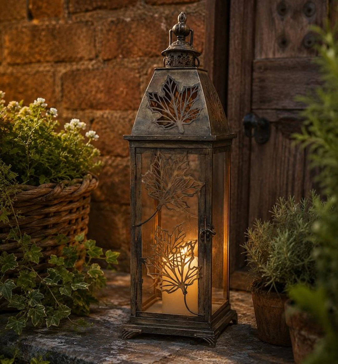 Lantern - Glass, Iron, Metal