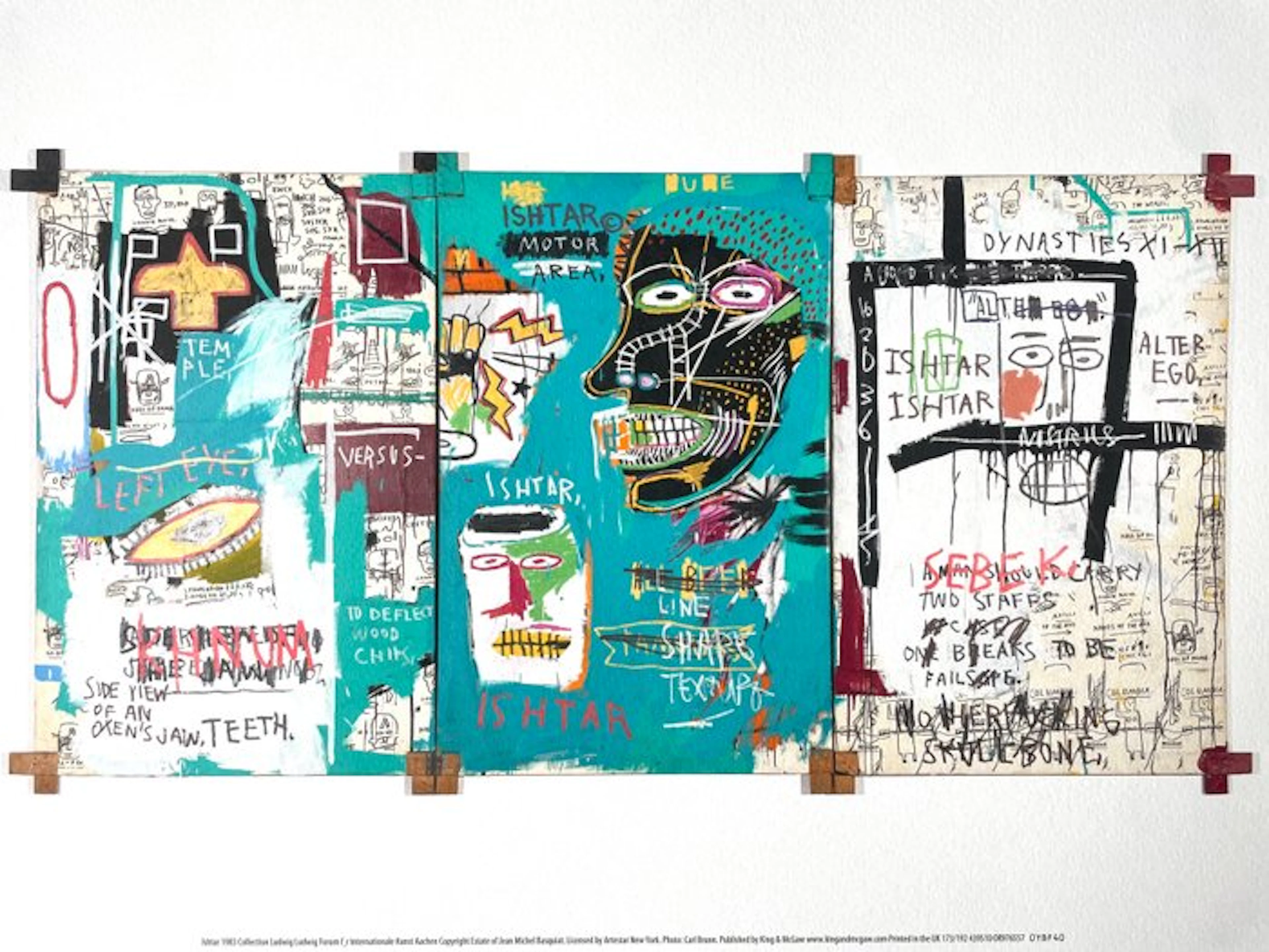 Jean-Michel Basquiat (1960-1988) - Ishtar - Artestar licensed print - COA
