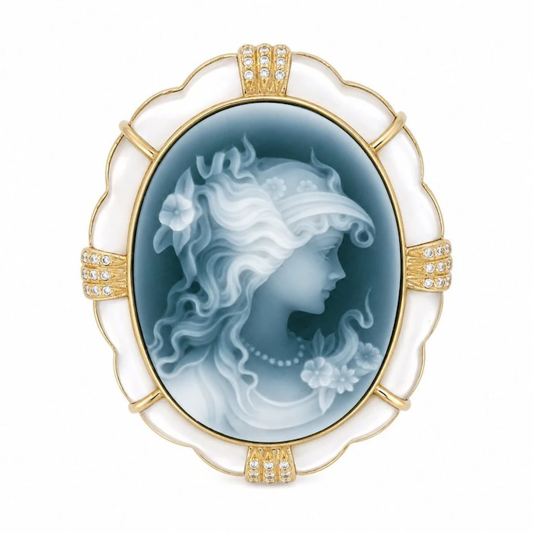 Brooch - 18 kt