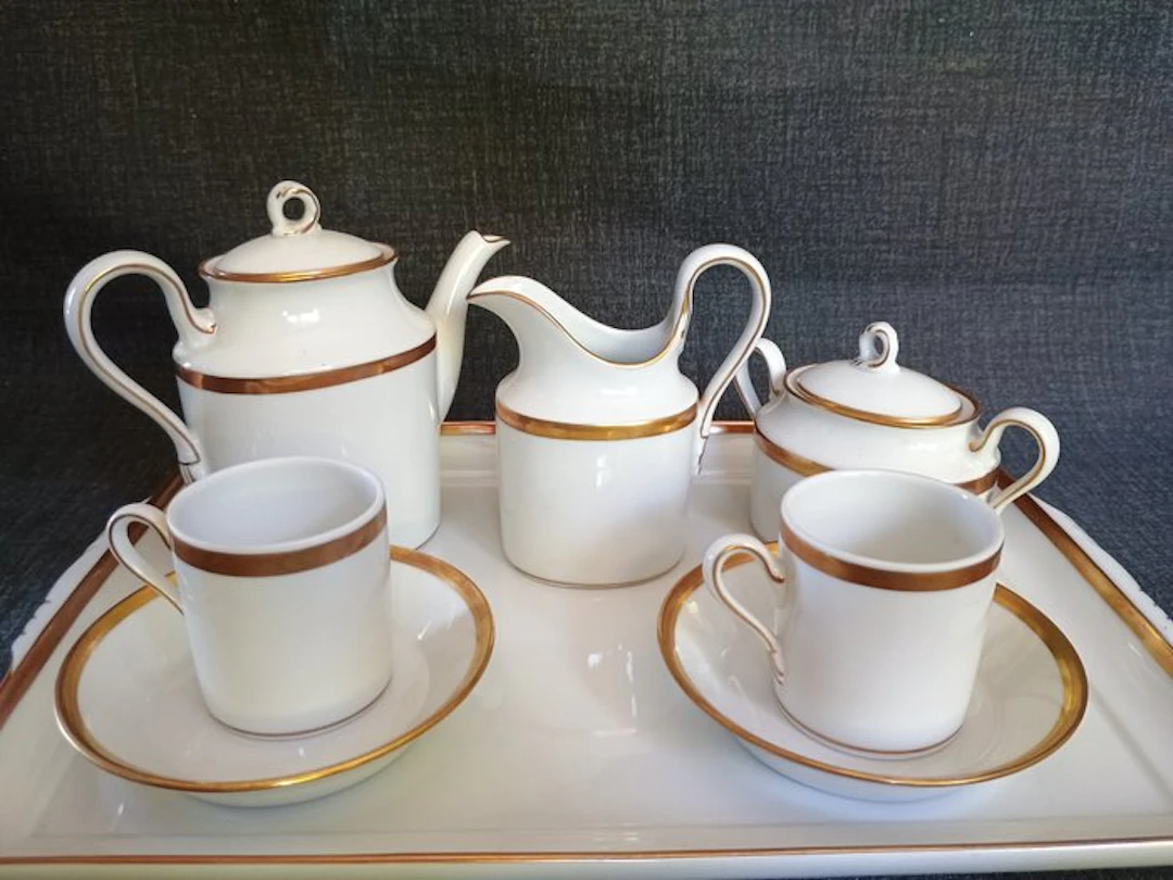 Richard Ginori - Coffee service (8) - Impero oro 24k...