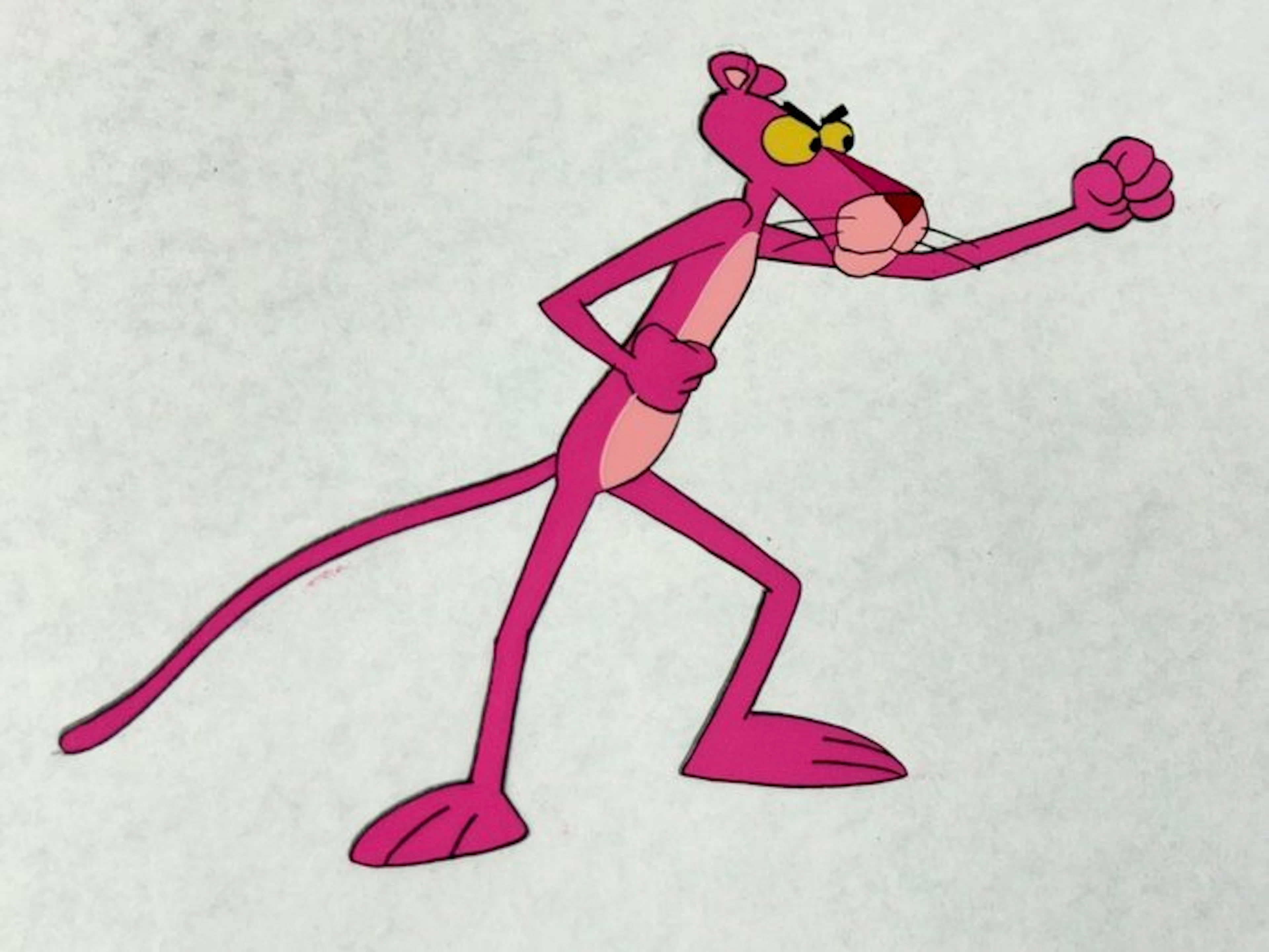 Friz Freleng - Original animation cel and drawing of Pink...