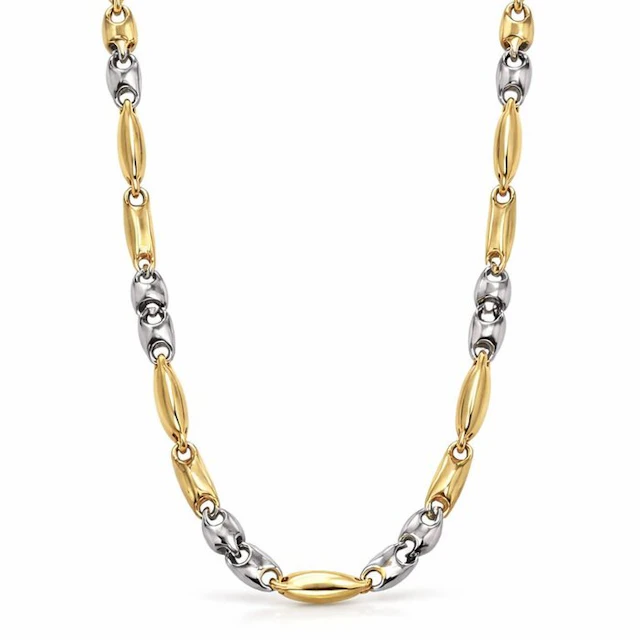 Necklace - 18 kt. Yellow gold, White gold - Made in Italy - Handmade