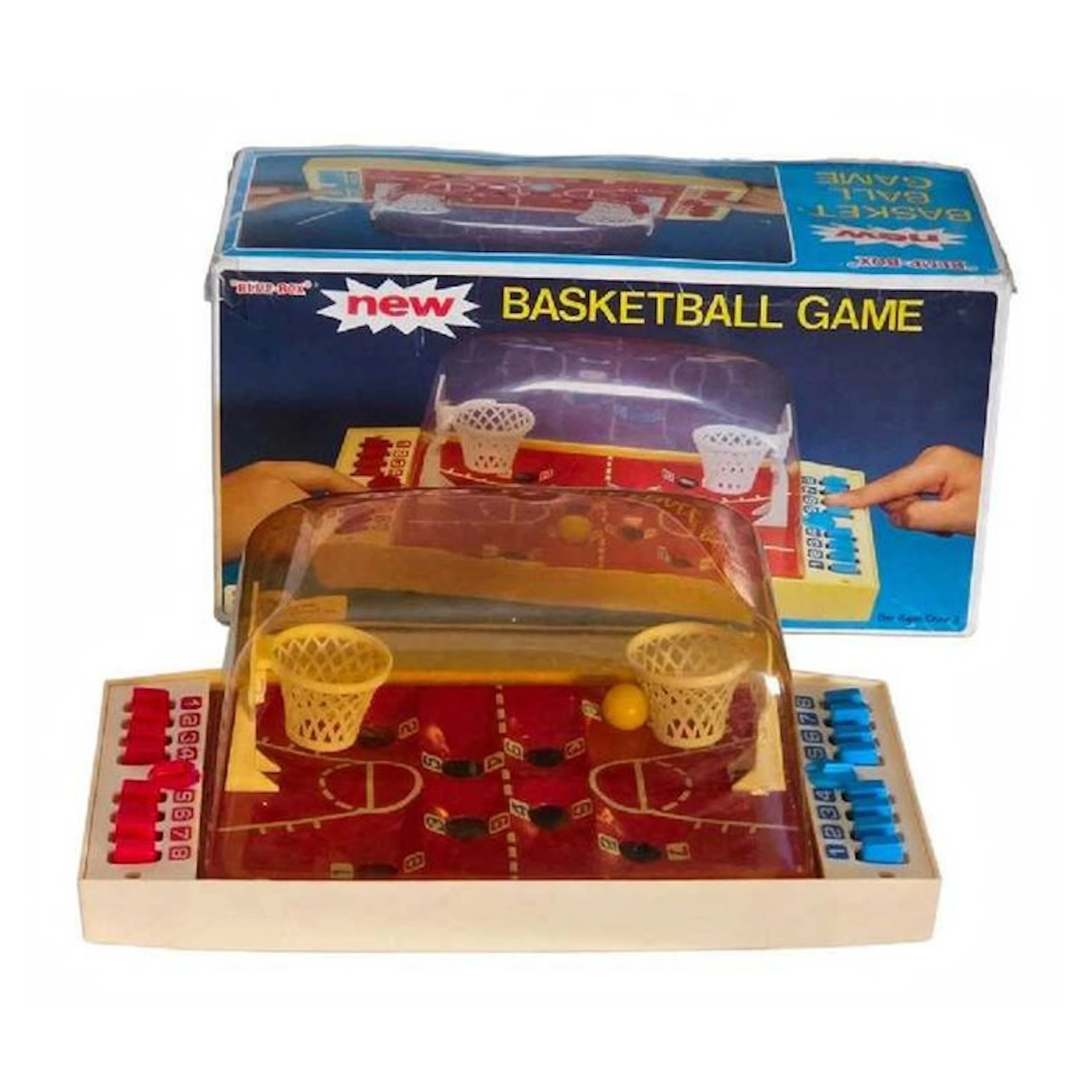 Zeldzaam Vintage Blue Box Dome Basketbalspel (Jaren...