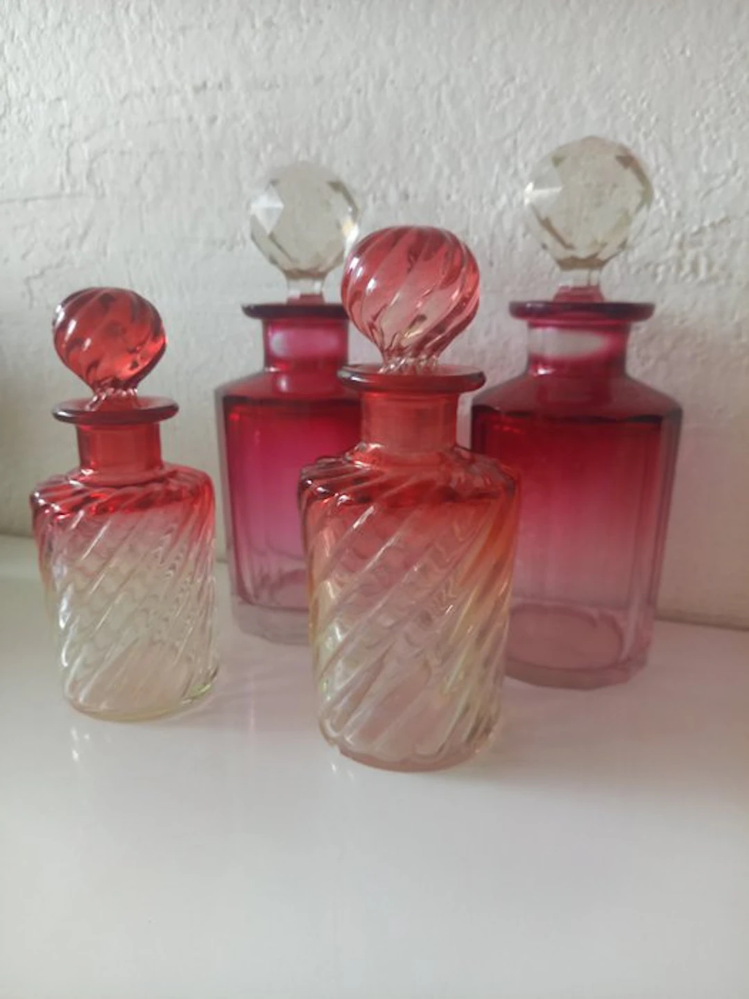 Baccarat - Cosmetic flask (4) - Bambou Tors - Crystal...