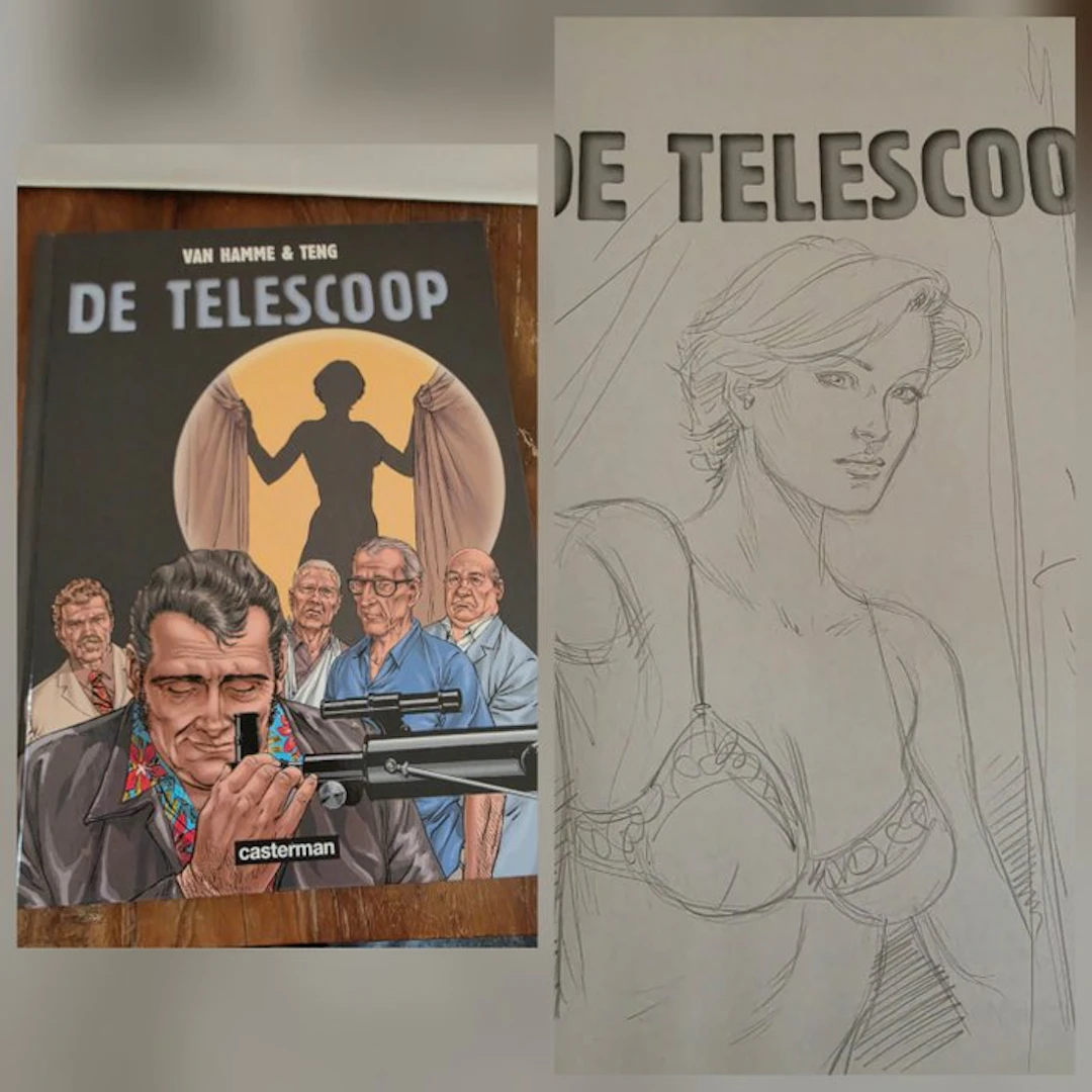 Paul Teng - De Telescoop - opdrachttekening - 1 Album - First edition - 2009