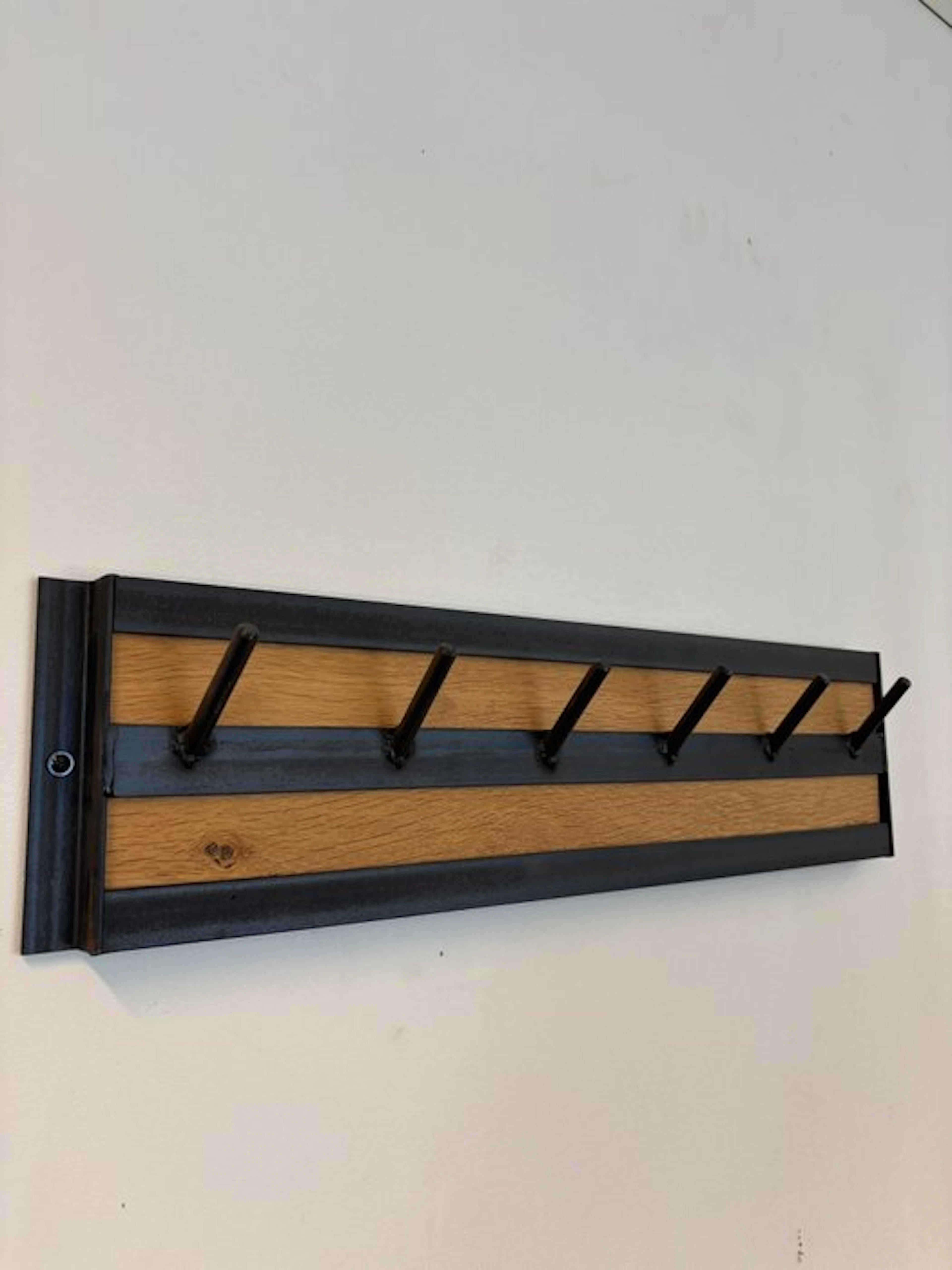 Coat rack - Steel, Wood - Industrial handmade