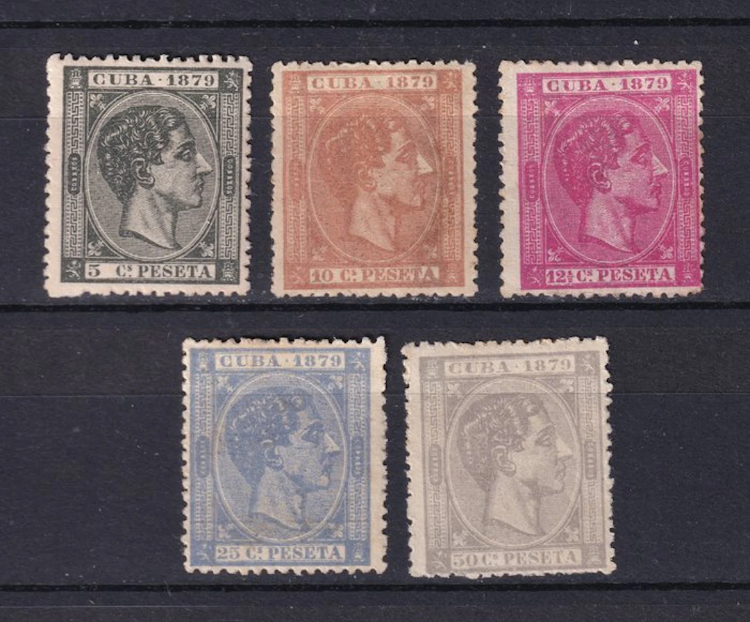 Spanish Antilles - 1879 - Alfonso XII - Edifil 50/54...