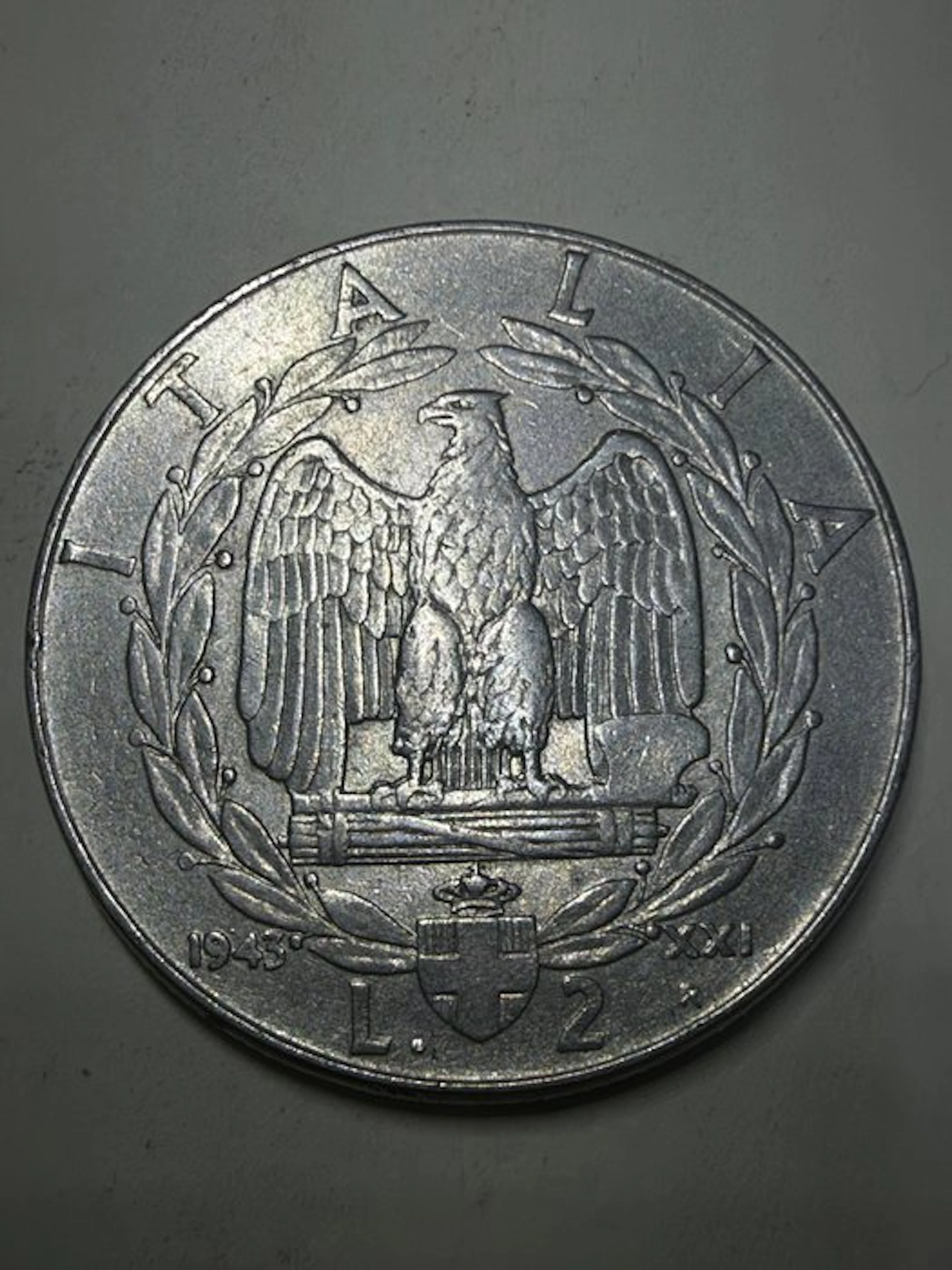 Italy, Kingdom Vittorio Emanuele III. 2 Lire 1943 "Impero" (No reserve price)