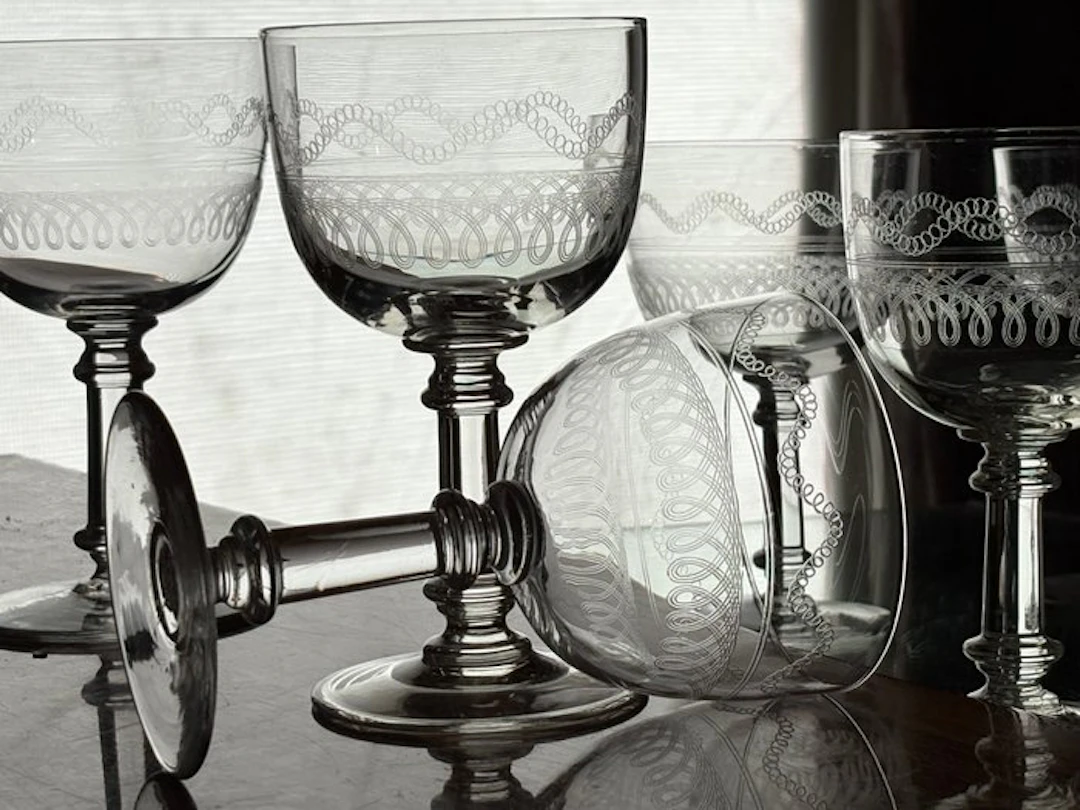 Val Saint Lambert - Drinking glass (6) - Lothaire - Glass