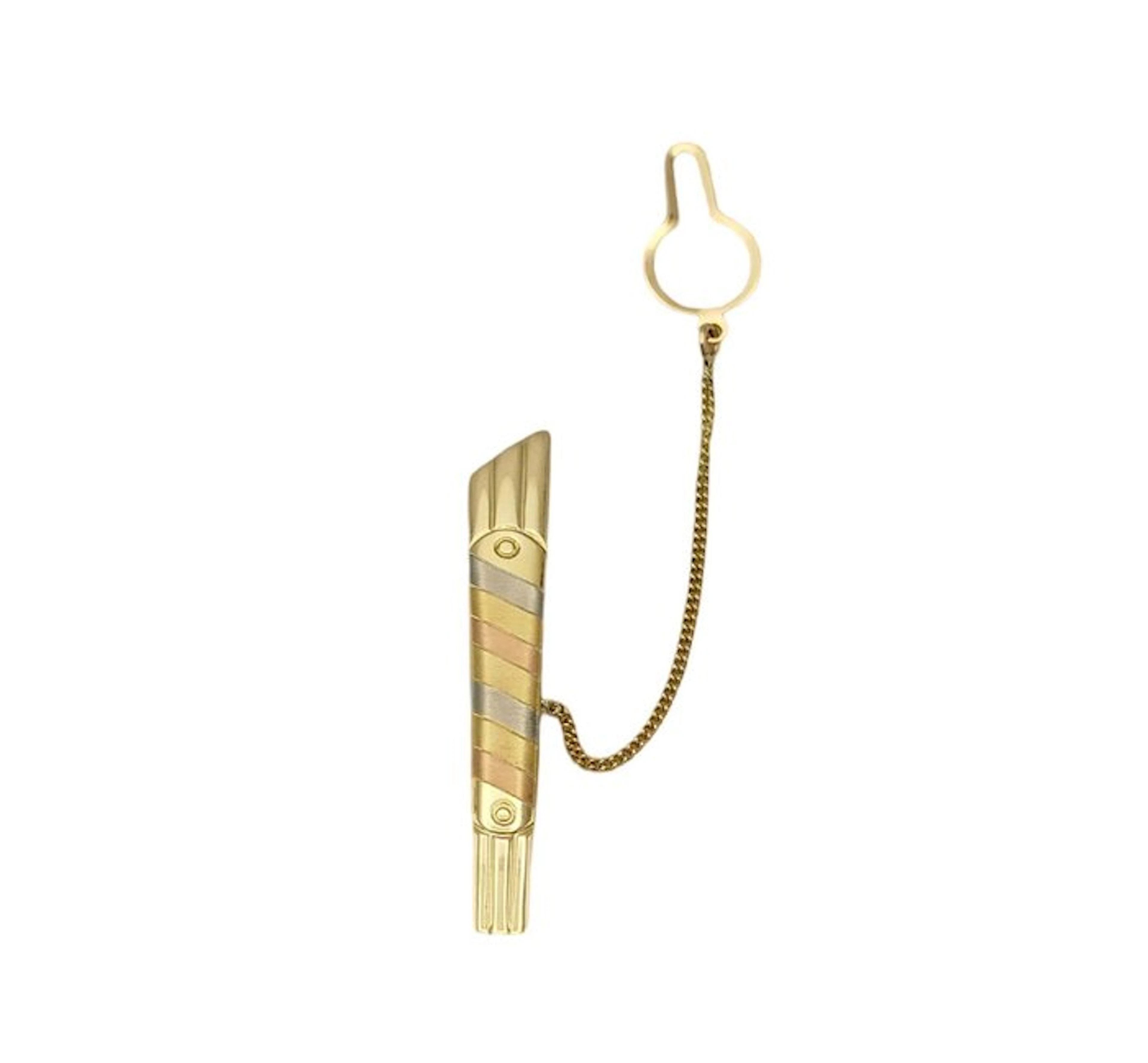 Tie clip - 18 kt. Yellow gold, Rose gold, White gold