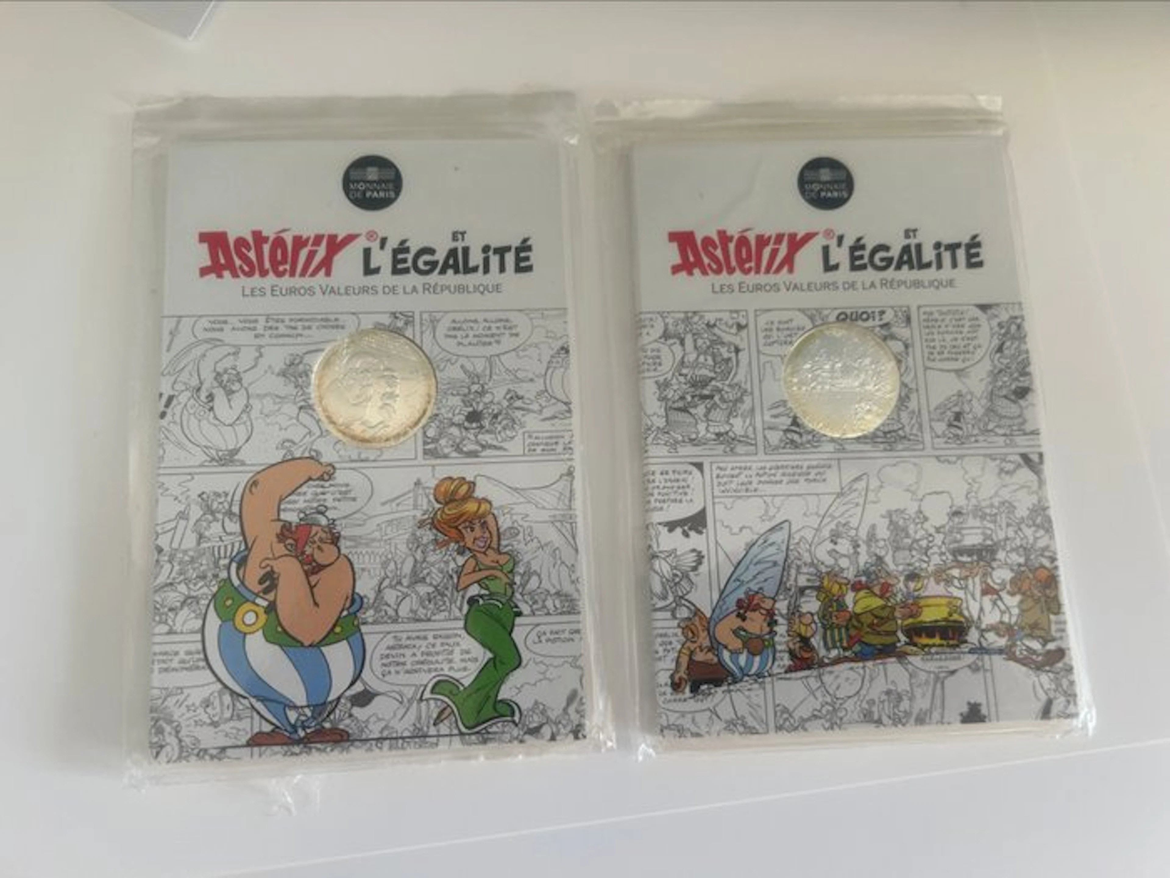 France. 10 Euro 2 x 2015 "Asterix et l'Égalité" (No reserve price)