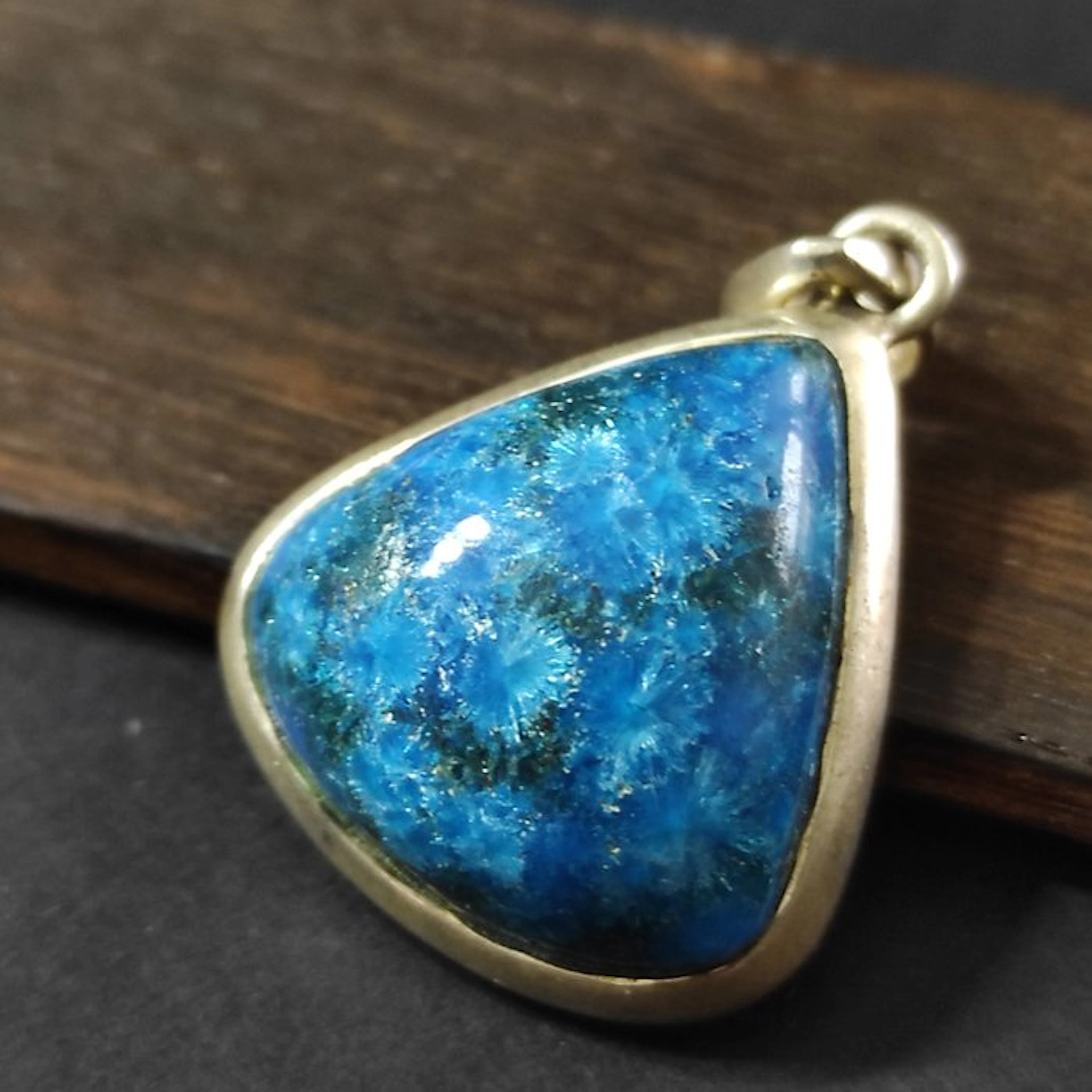 Azurite Chrysocolla Malachite Silver 925 Pendant - Height...