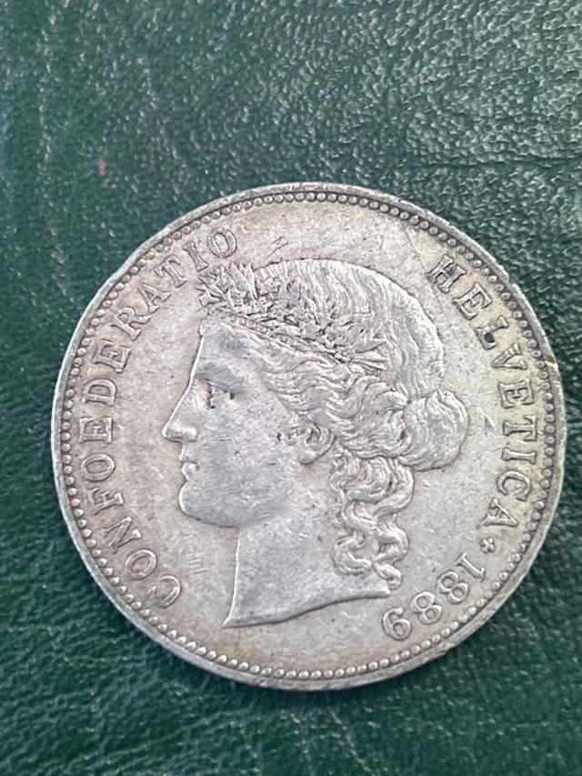 Switzerland. 5 Francs 1889 (No reserve price)