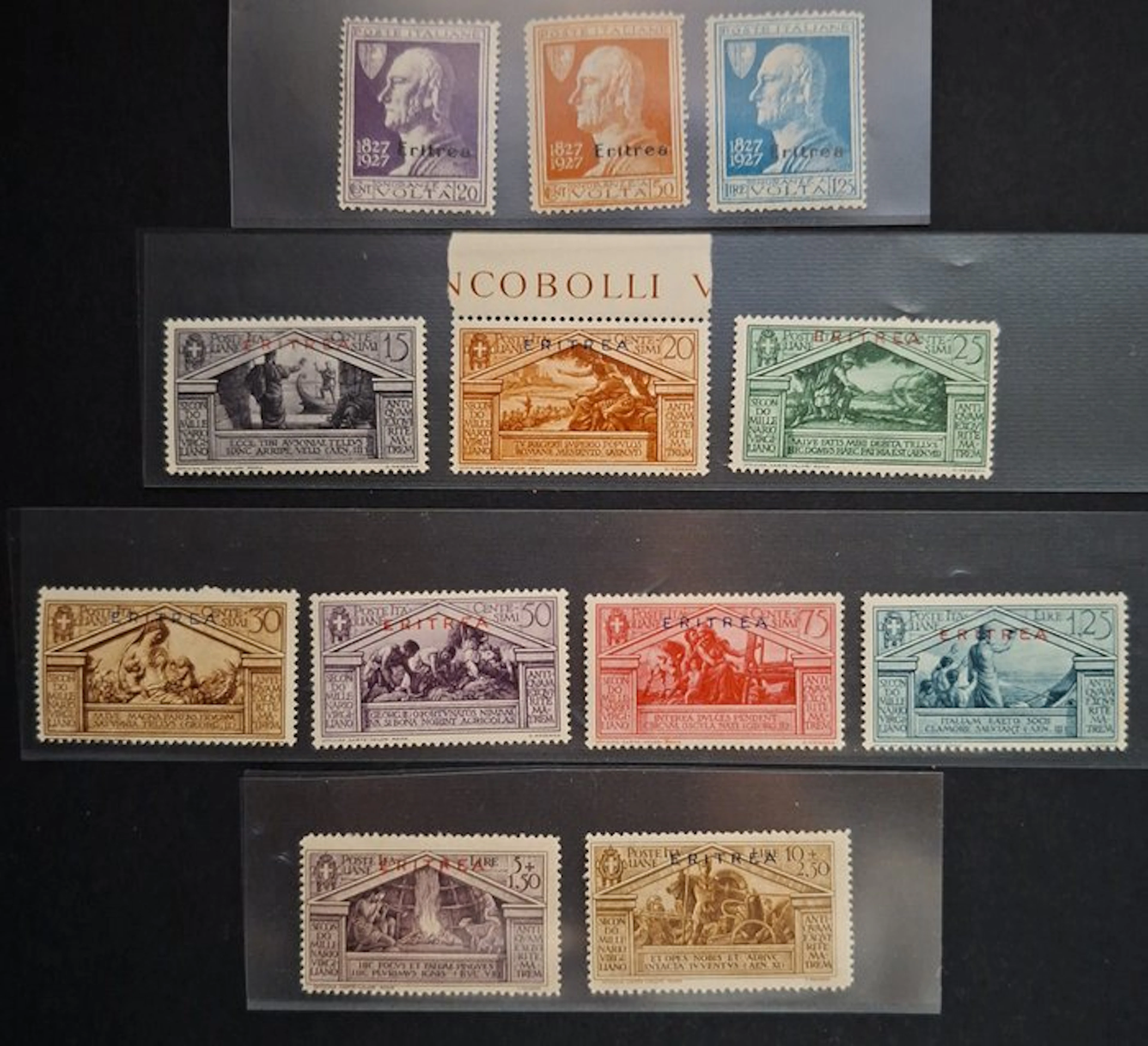 Italy 1927 - Italian Eritrea - Sassone cat S25-S27-S34-S40-S46