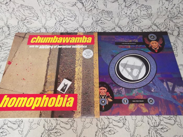 Chumbawamba - Homophobia -1st UK Pressing with 4 Prints & Give The Anarchist  A Cigarette- Promo UK Pressing - Vinylschallplatte - Erstpressung,  Promo-Pressung - 1994
