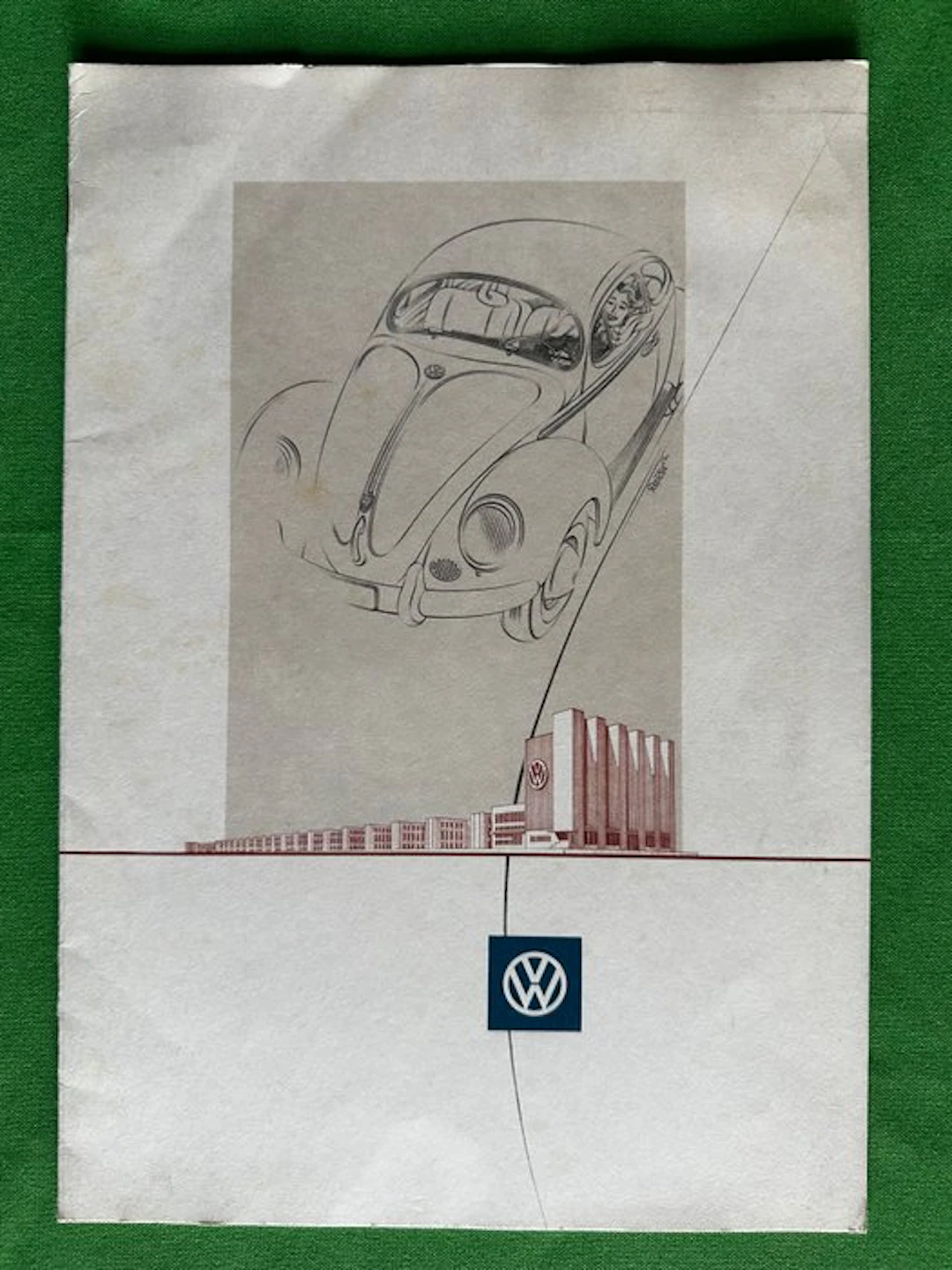 Brochure - Volkswagen - split window Beetle - Brezel Käfer - Brilkever - 1952