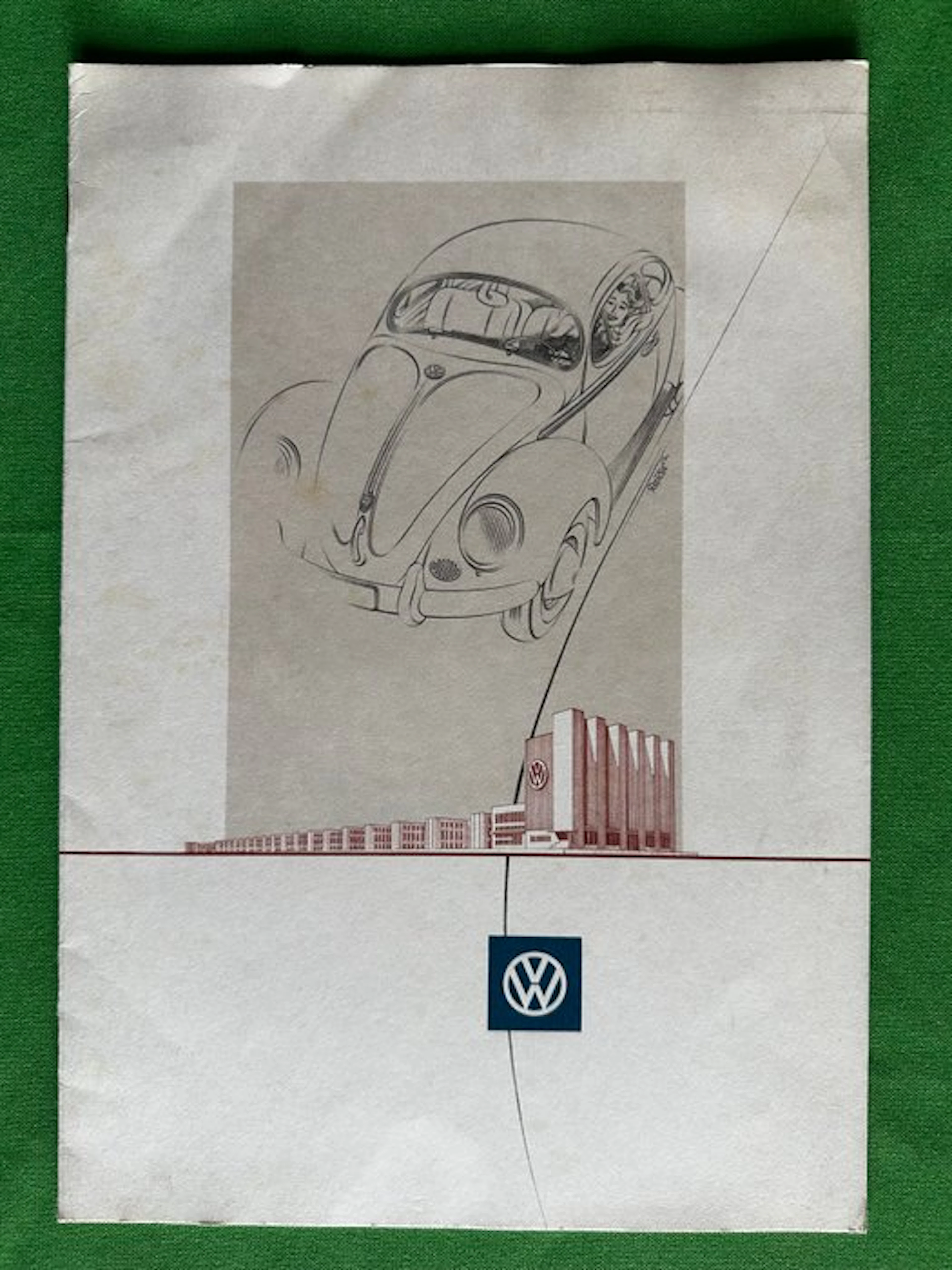 Brochure - Volkswagen - split window Beetle - Brezel Käfer - Brilkever - 1952