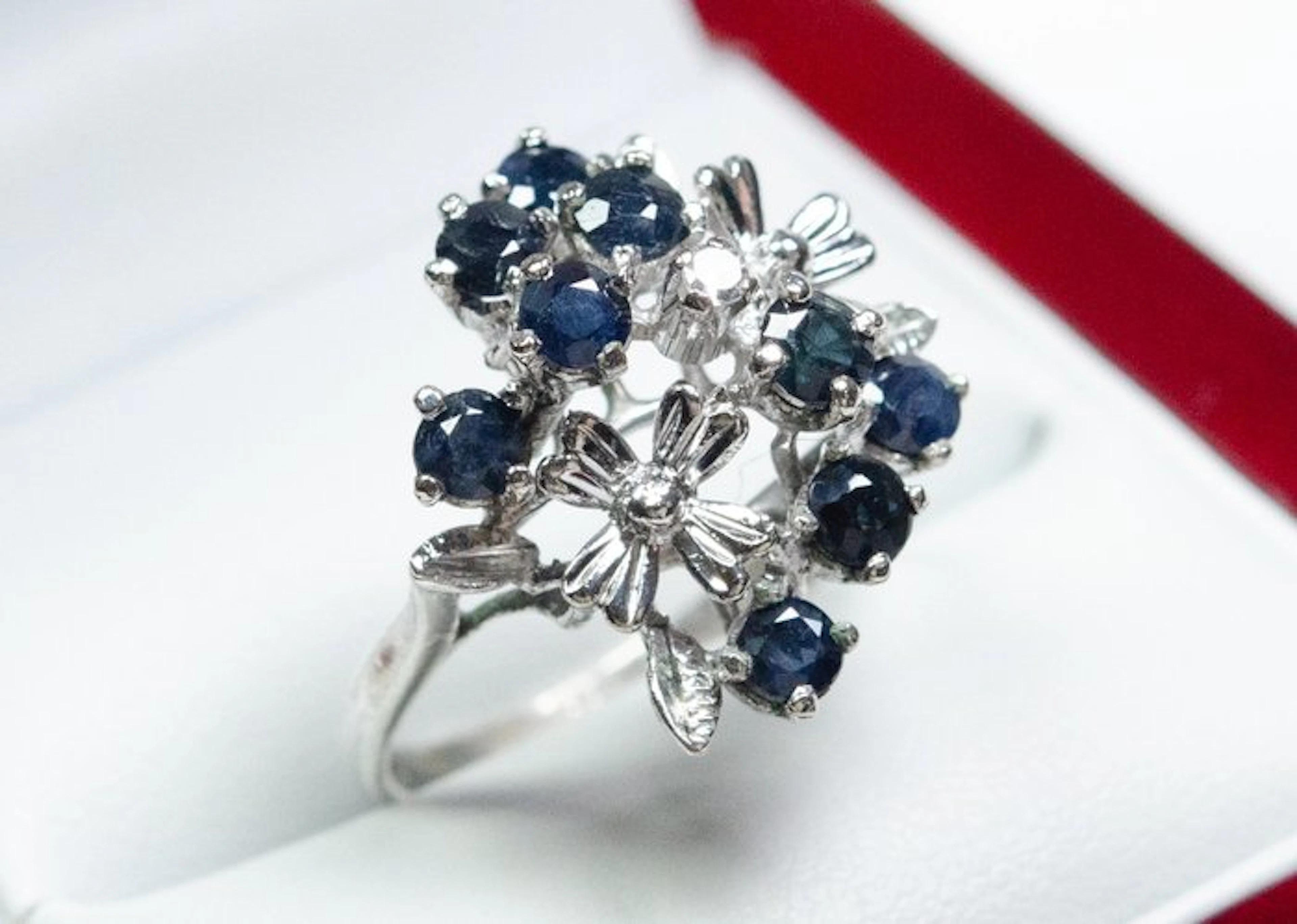 No reserve price - Ring - 925 silver - 2.00 ct Sapphire
