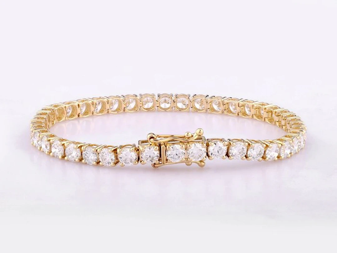 Bracelet - 14 kt. Yellow gold - 9.17ct. tw. Diamond (Lab-grown)