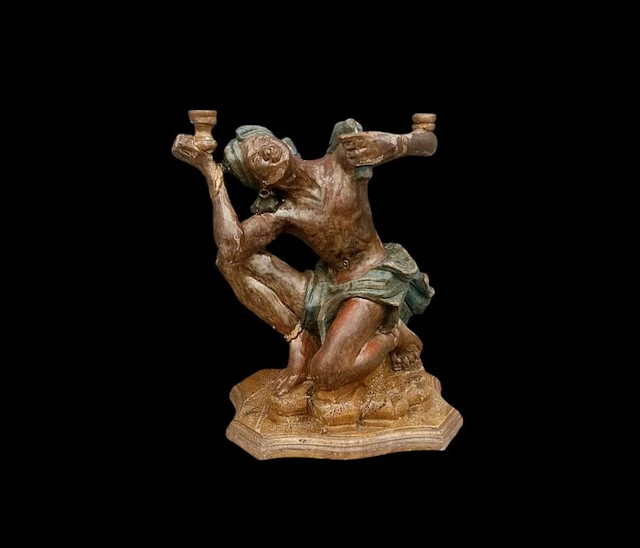 Sculpture, "Moro veneziano" - XIX secolo - 55 cm - Wood