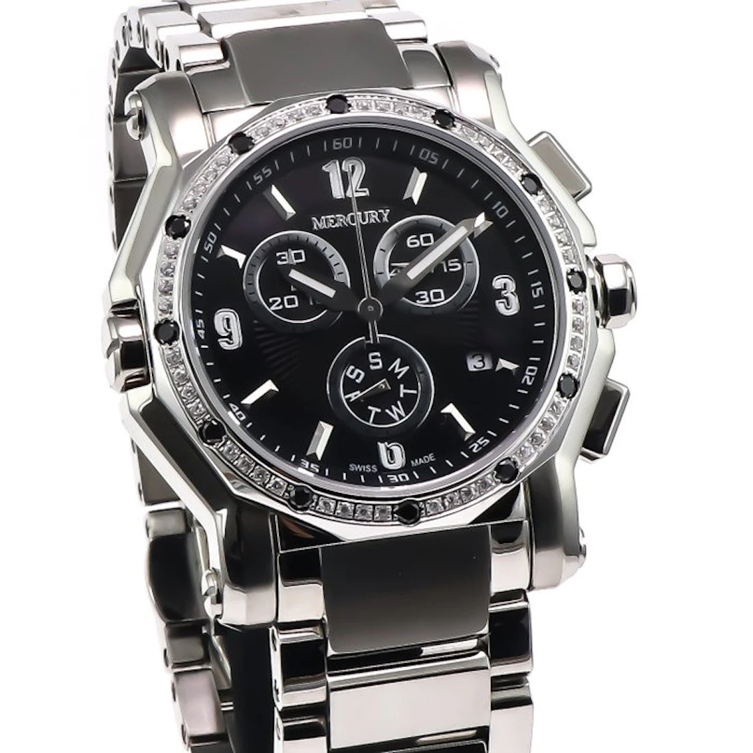 MERCURY - Swiss Made Chronograph Watch - ME1075-SS-S-8...