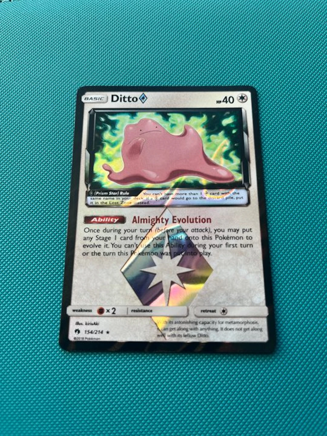 Pokémon - 1 Card - Ditto Prism Star - Sun & Moon