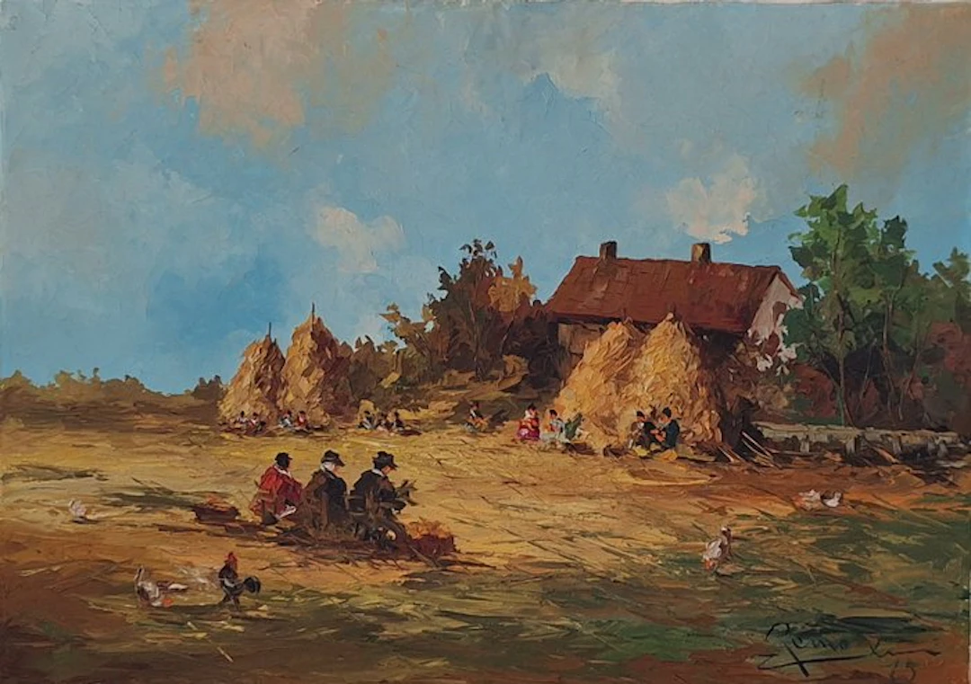 Remo Trentini (1915-1999) - La cernita delle pannocchie
