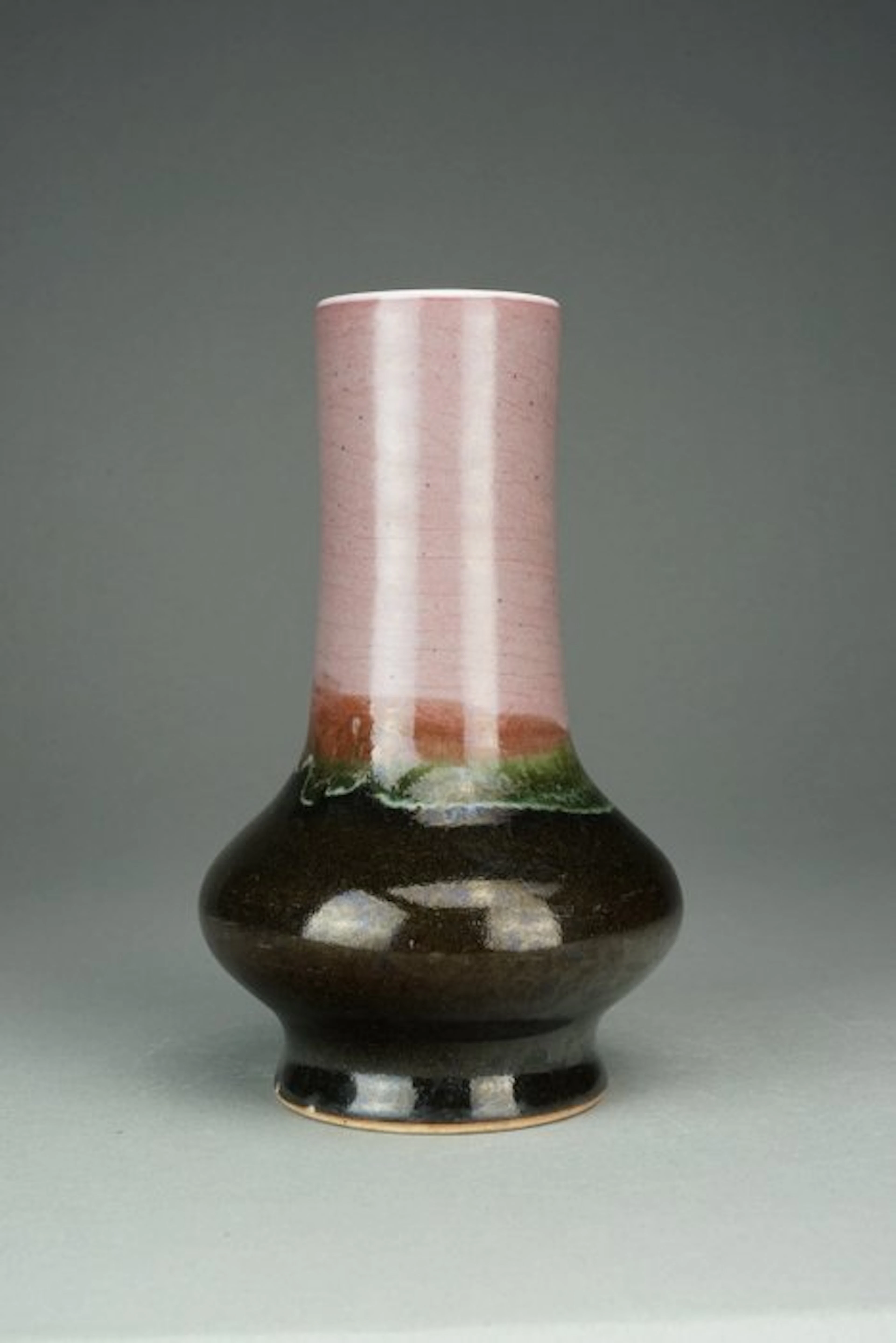 Bottle Vase - Porcelain - Peachbloom-Glazed - China - Qing Dynasty (1644-1911)