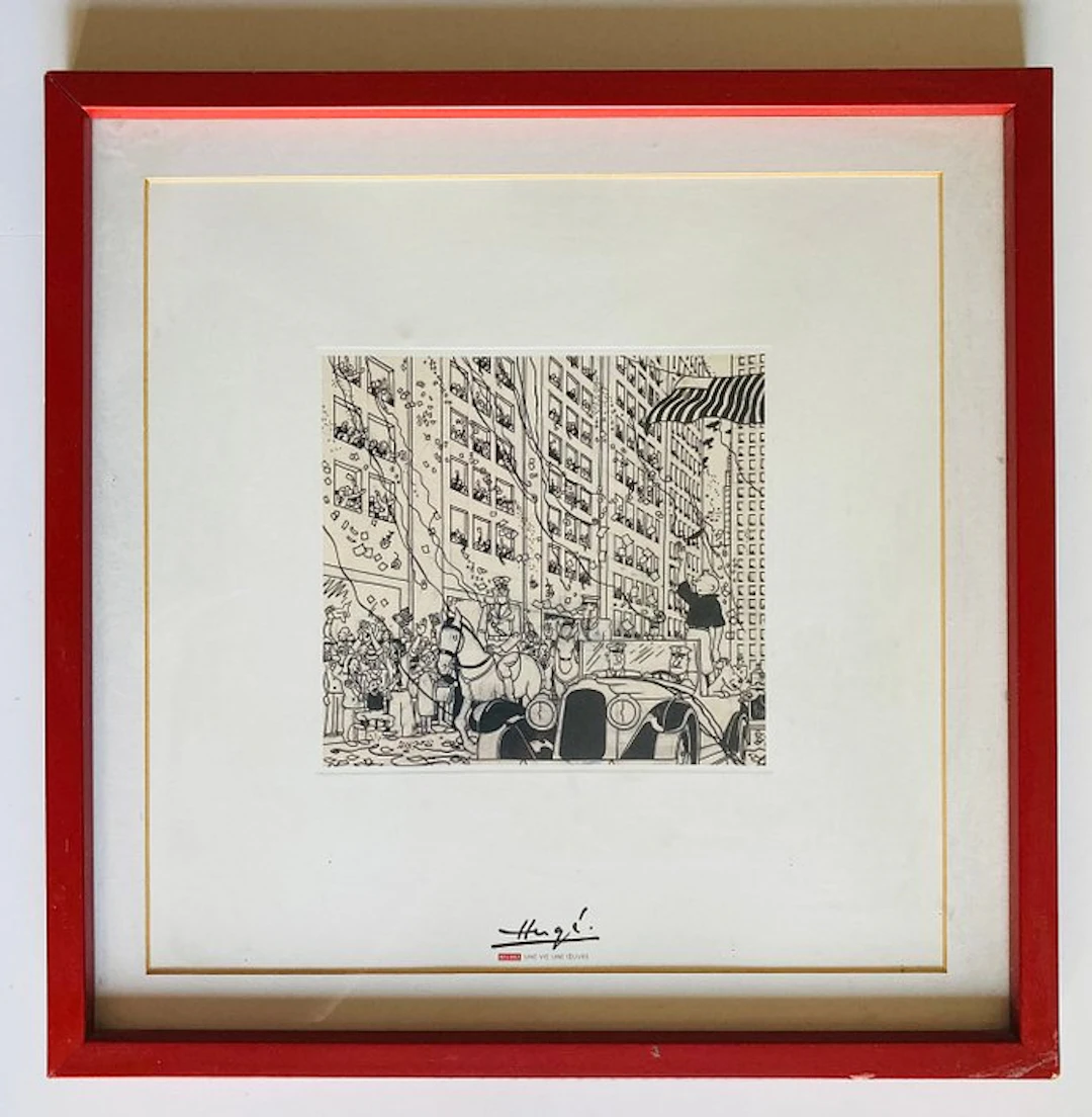 HERGE - 1 Print - Tintin - Tintin en Amérique