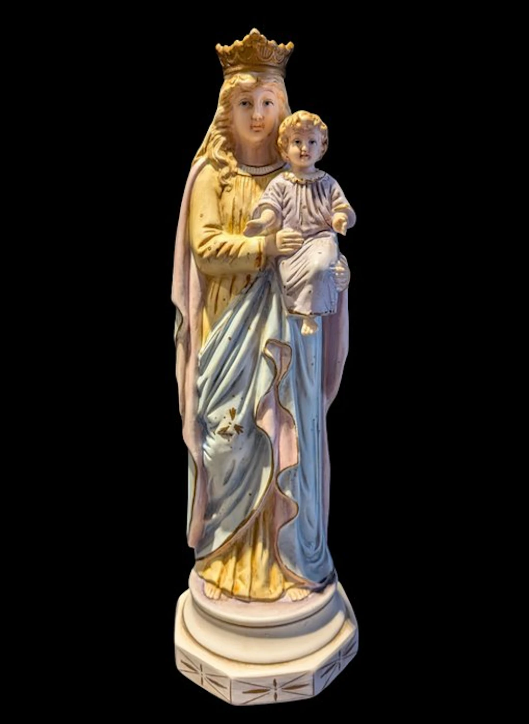 Figurine - Madonna met Kind - 30 cm - Biscuit porcelain