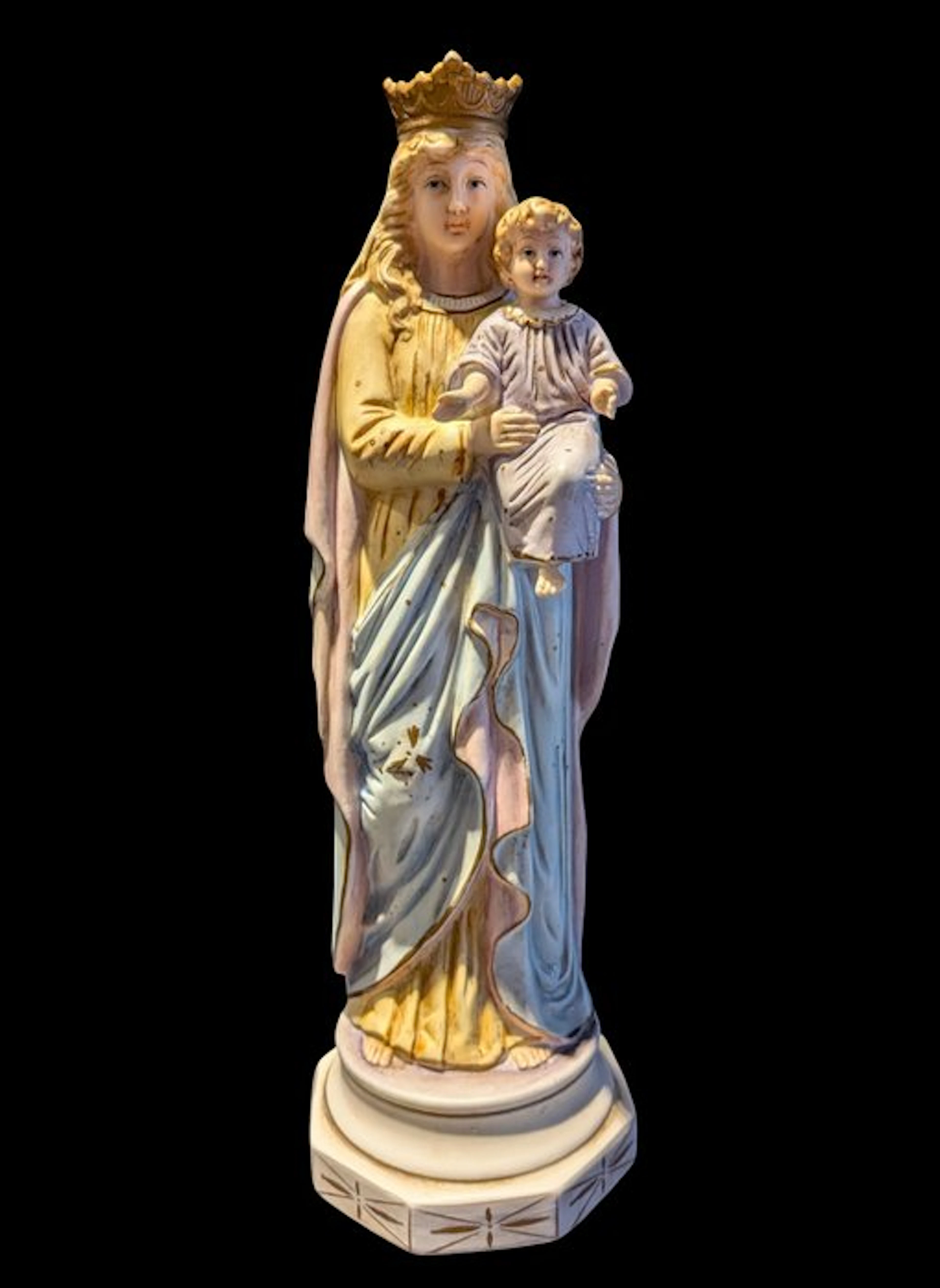 Figurine - Madonna met Kind - 30 cm - Biscuit porcelain