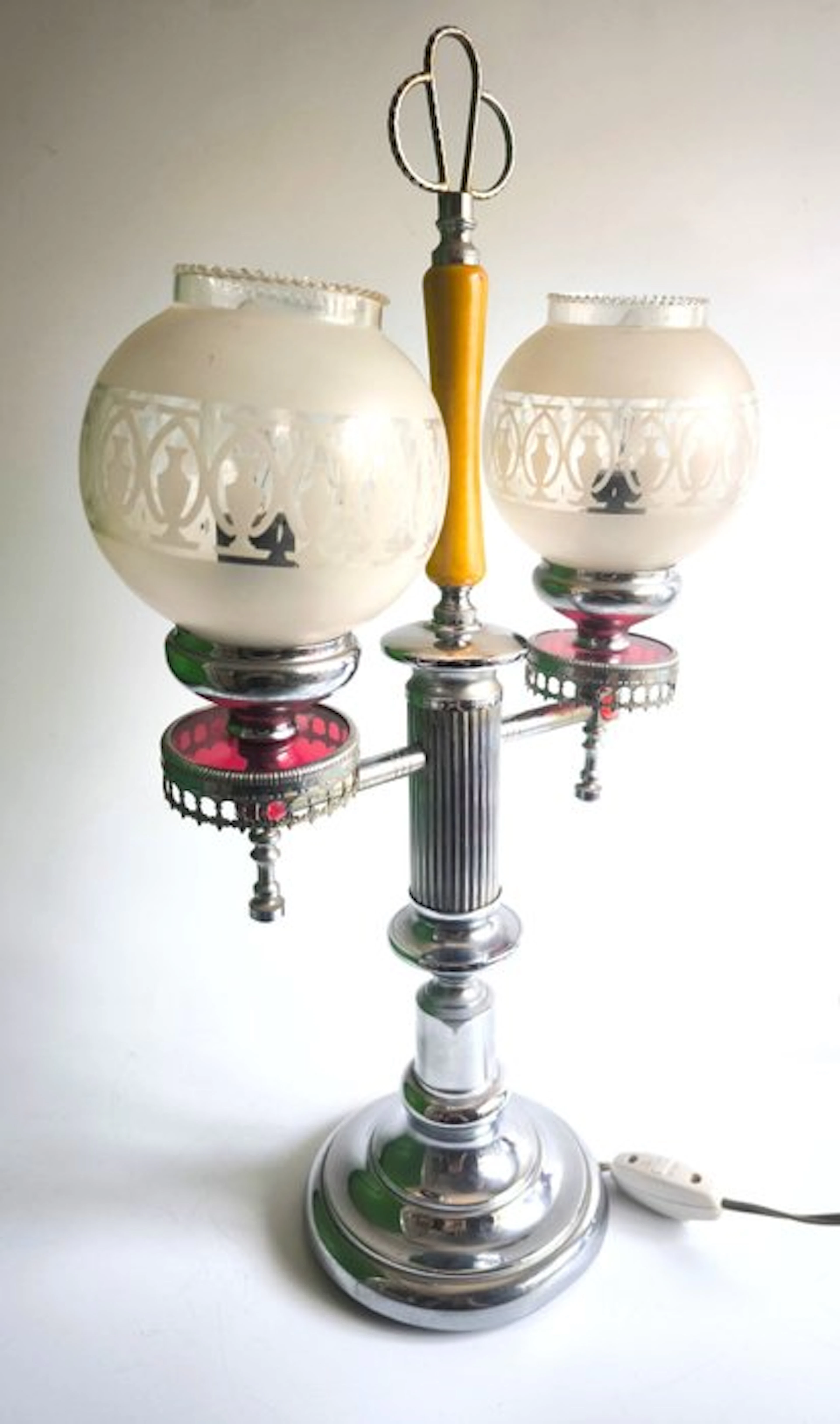 Table lamp - Metal, Crystal - Hollywood Regency