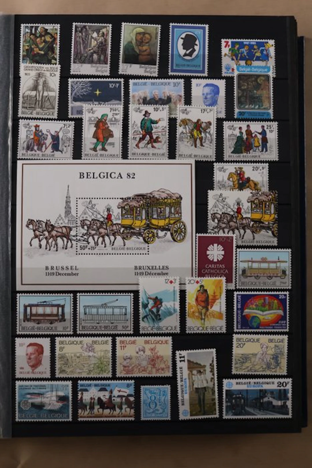 Belgium 1982/2000 - Collection in Mandor stock ledger