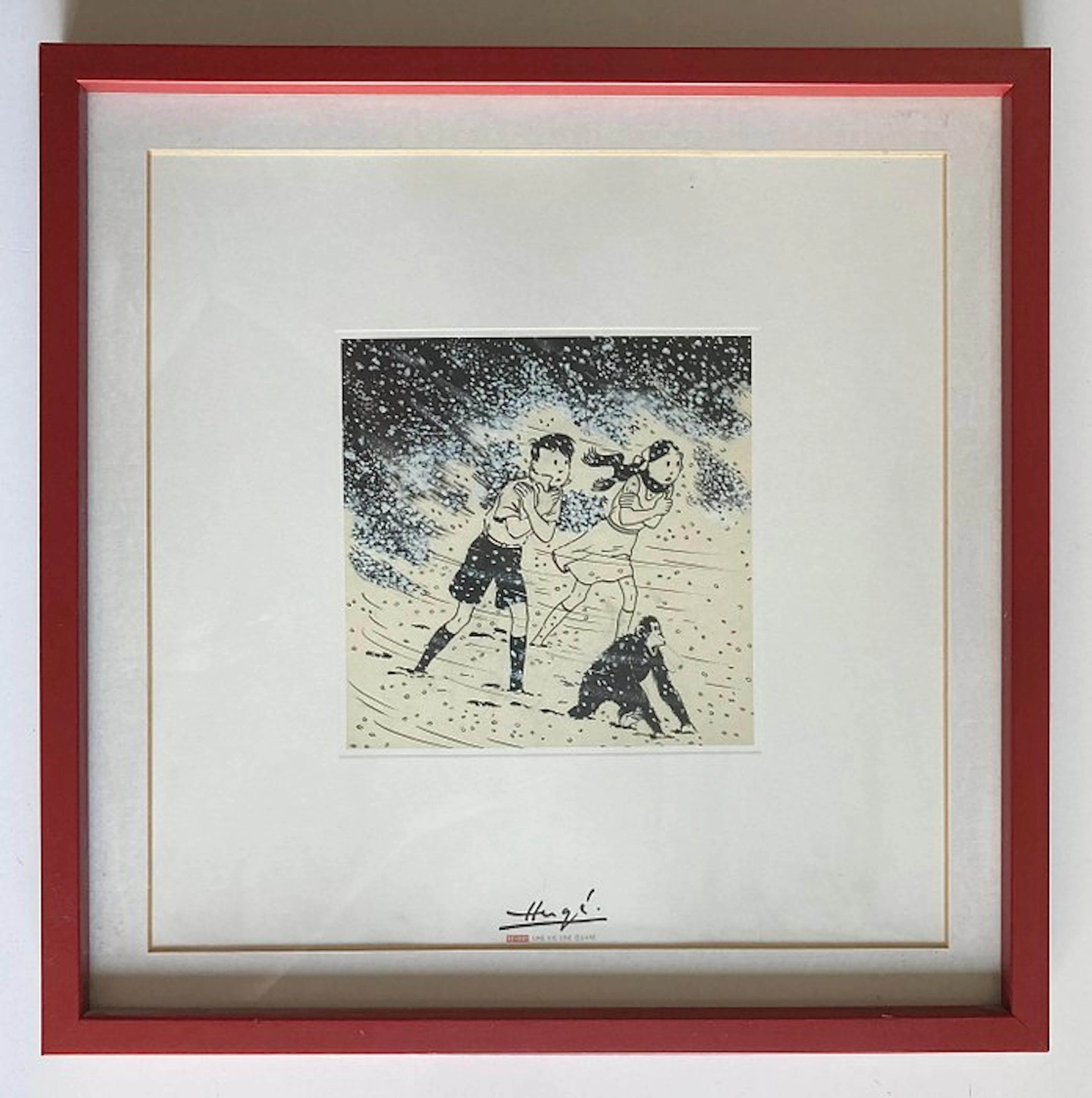 Hergé - 1 Print - Quick et Flupke - QUICK ET FLUPKE- Perdus dans la neige