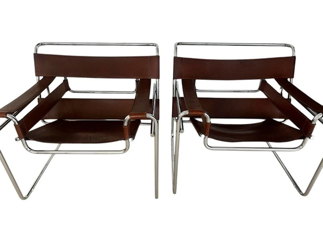 MYC/Gavina - Marcel Breuer - Armchair (2) - Wassily Chair - Leather