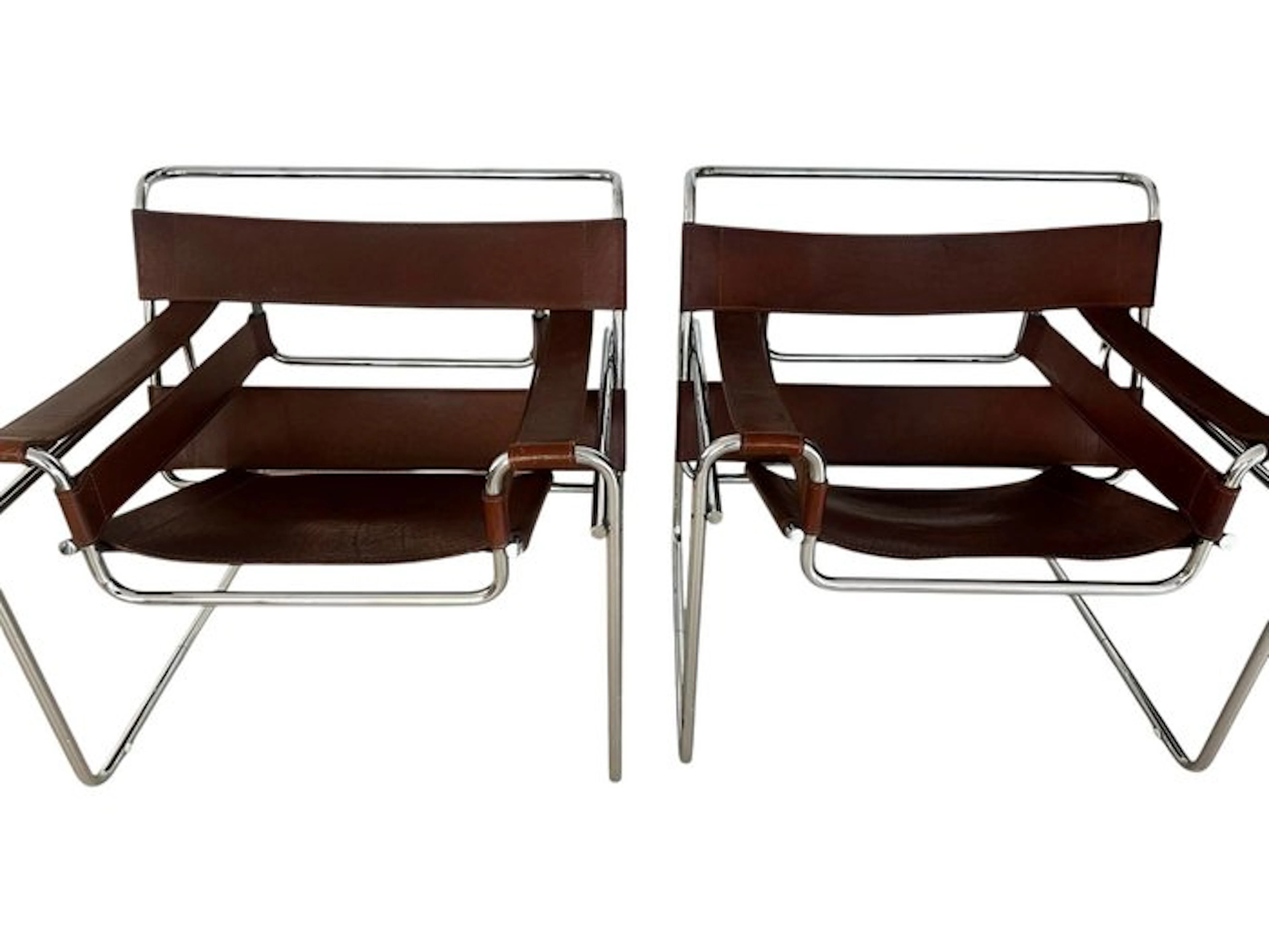 MYC/Gavina - Marcel Breuer - Armchair (2) - Wassily Chair - Leather