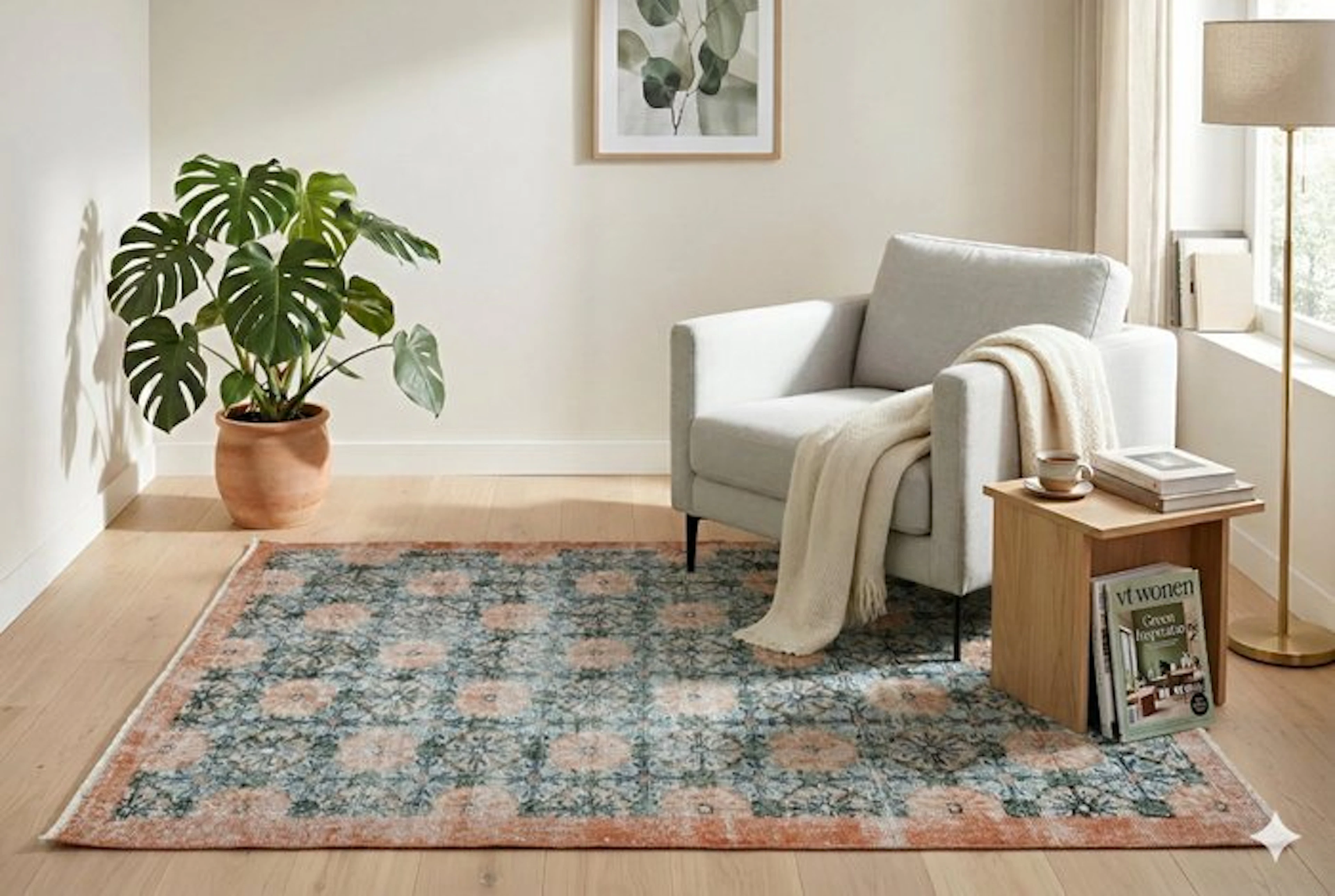 Retro vintage - Rug - 190 cm - 110 cm - With certificate