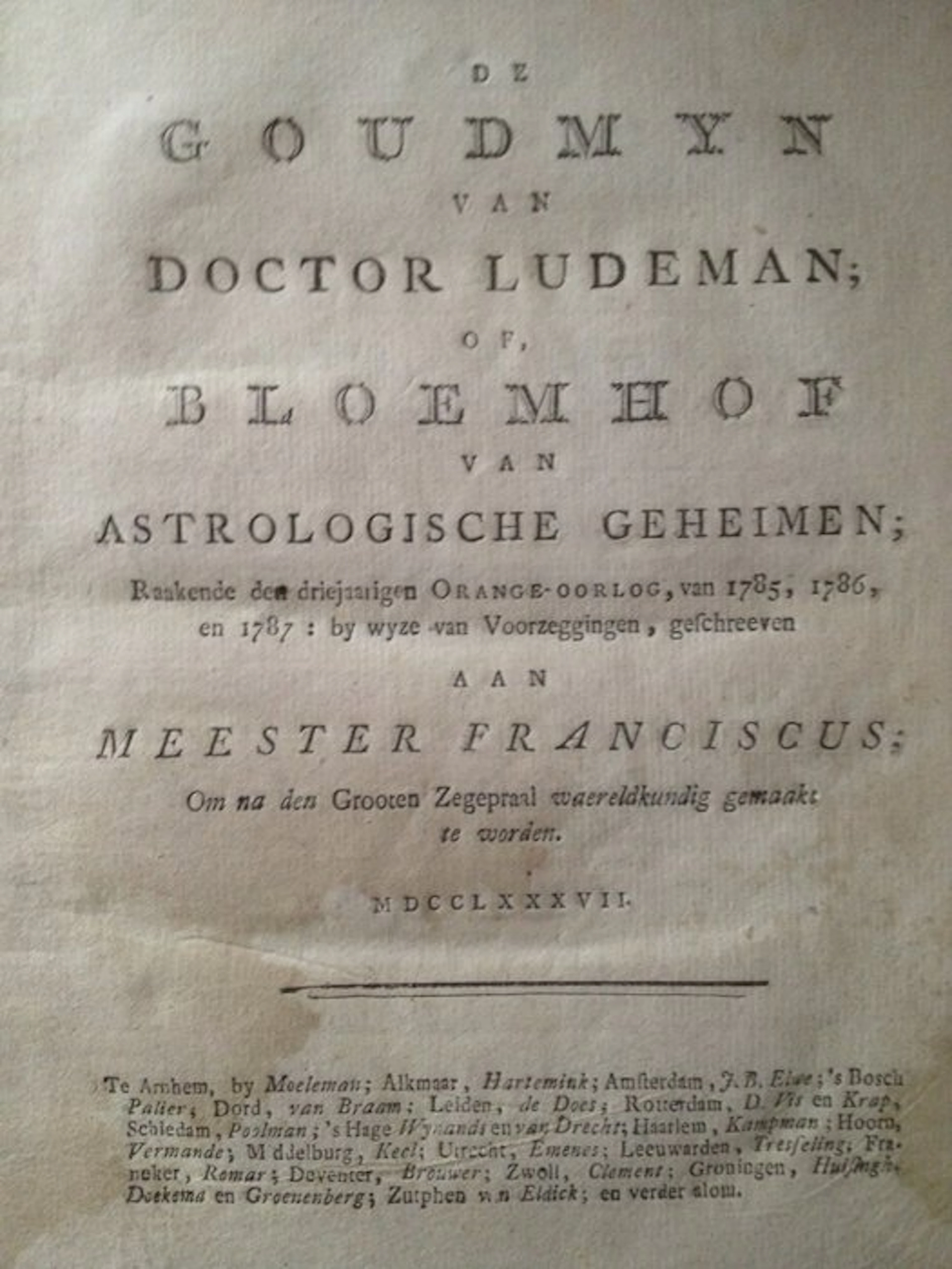 JC Ludeman - Astrologische Geheimen - 1787