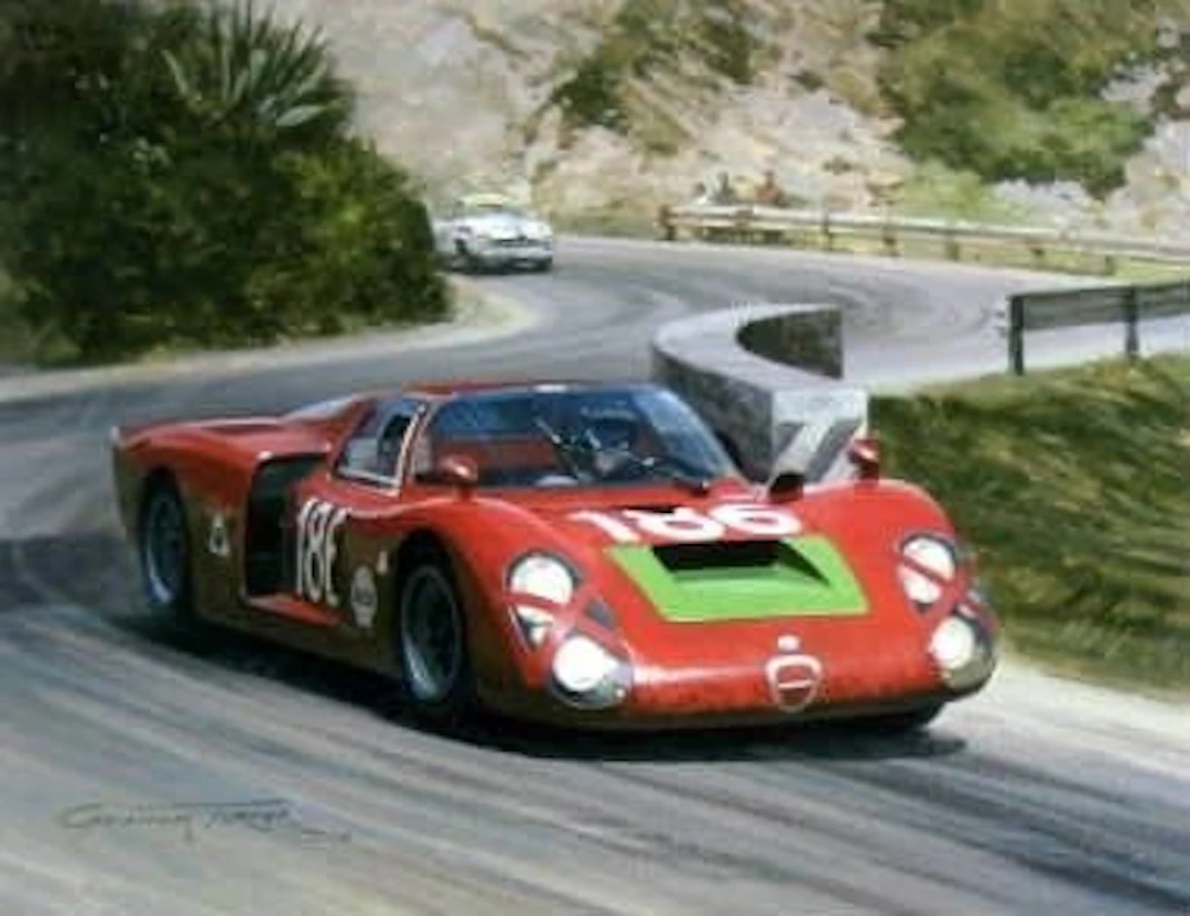Alfa Romeo Tipo 33/2 #186 Galli/Guinti - Giclée...