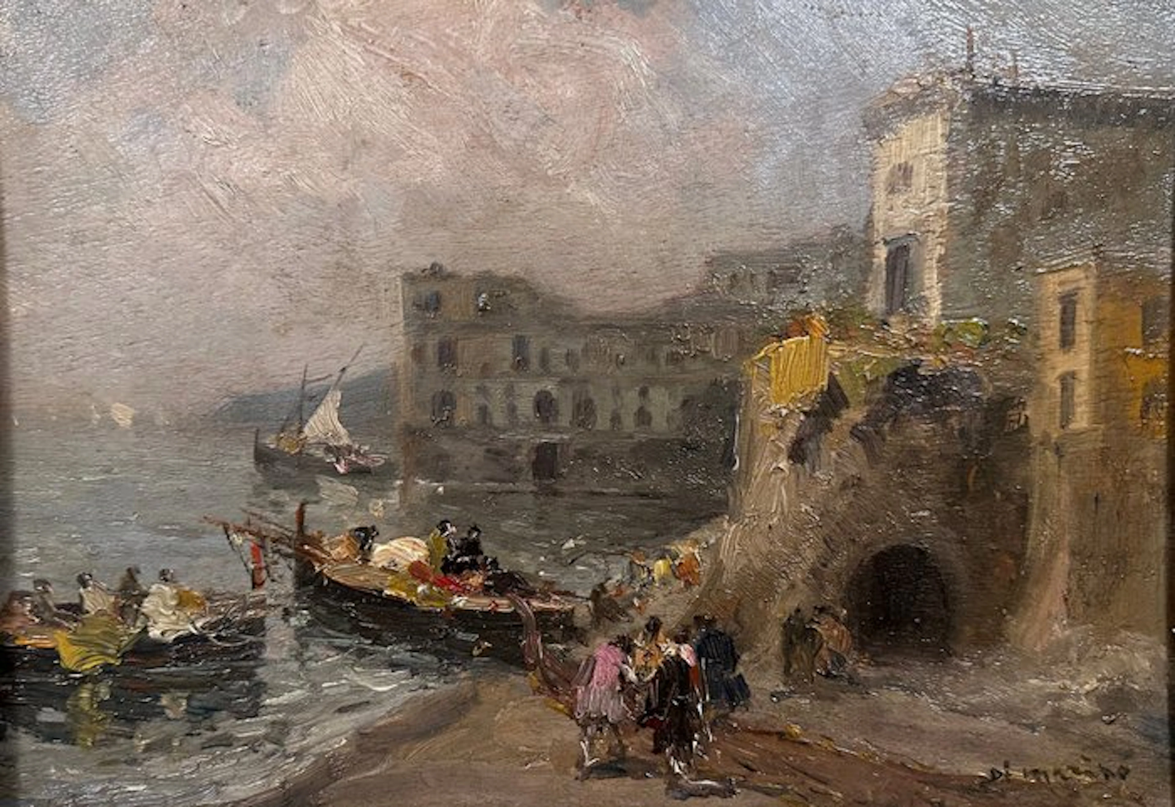 Francesco di Marino (1892-1954) - Marina napoletana al...