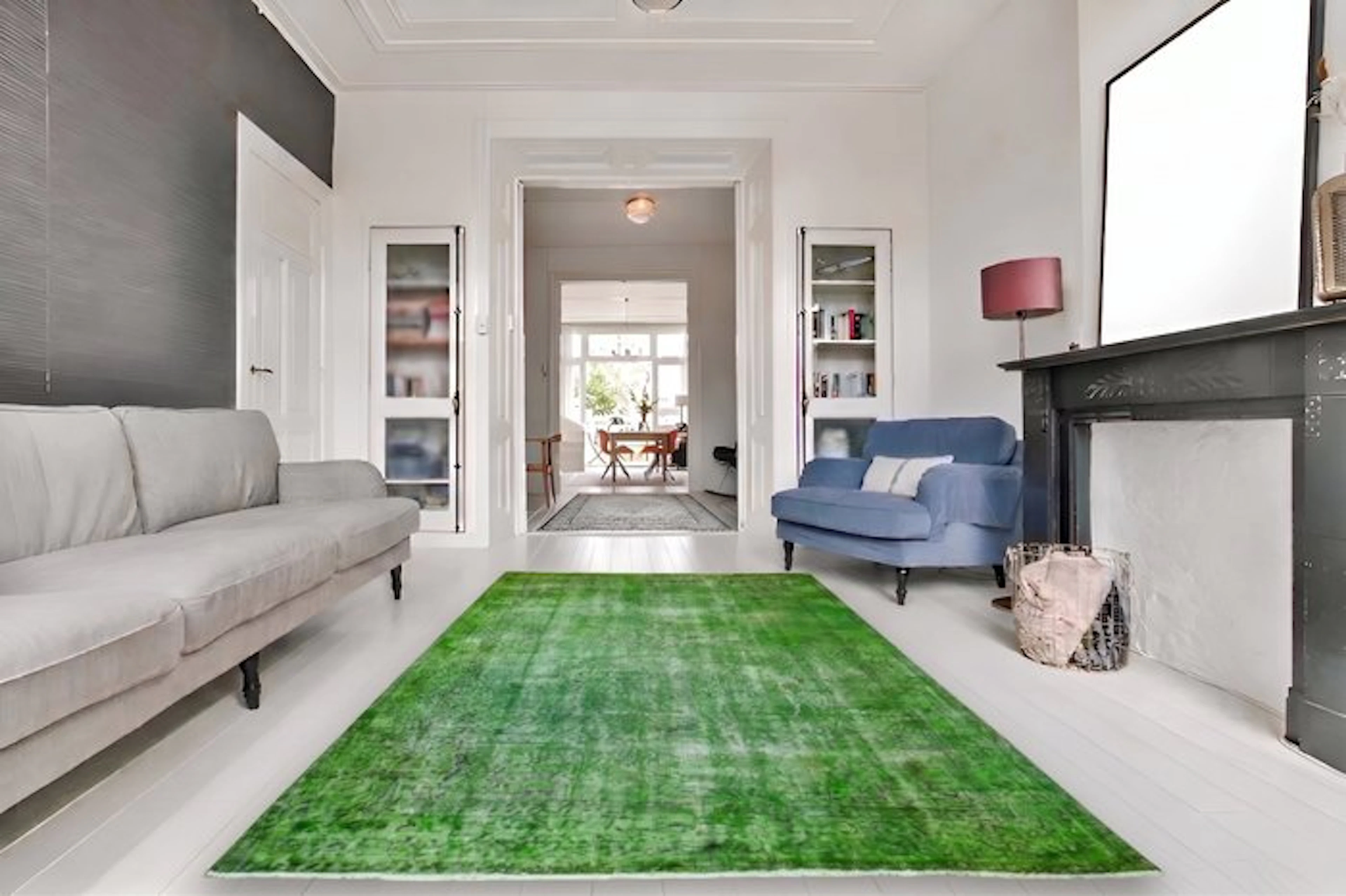 Green vintage - Rug - 275 cm - 160 cm - √ handmade √ certificate