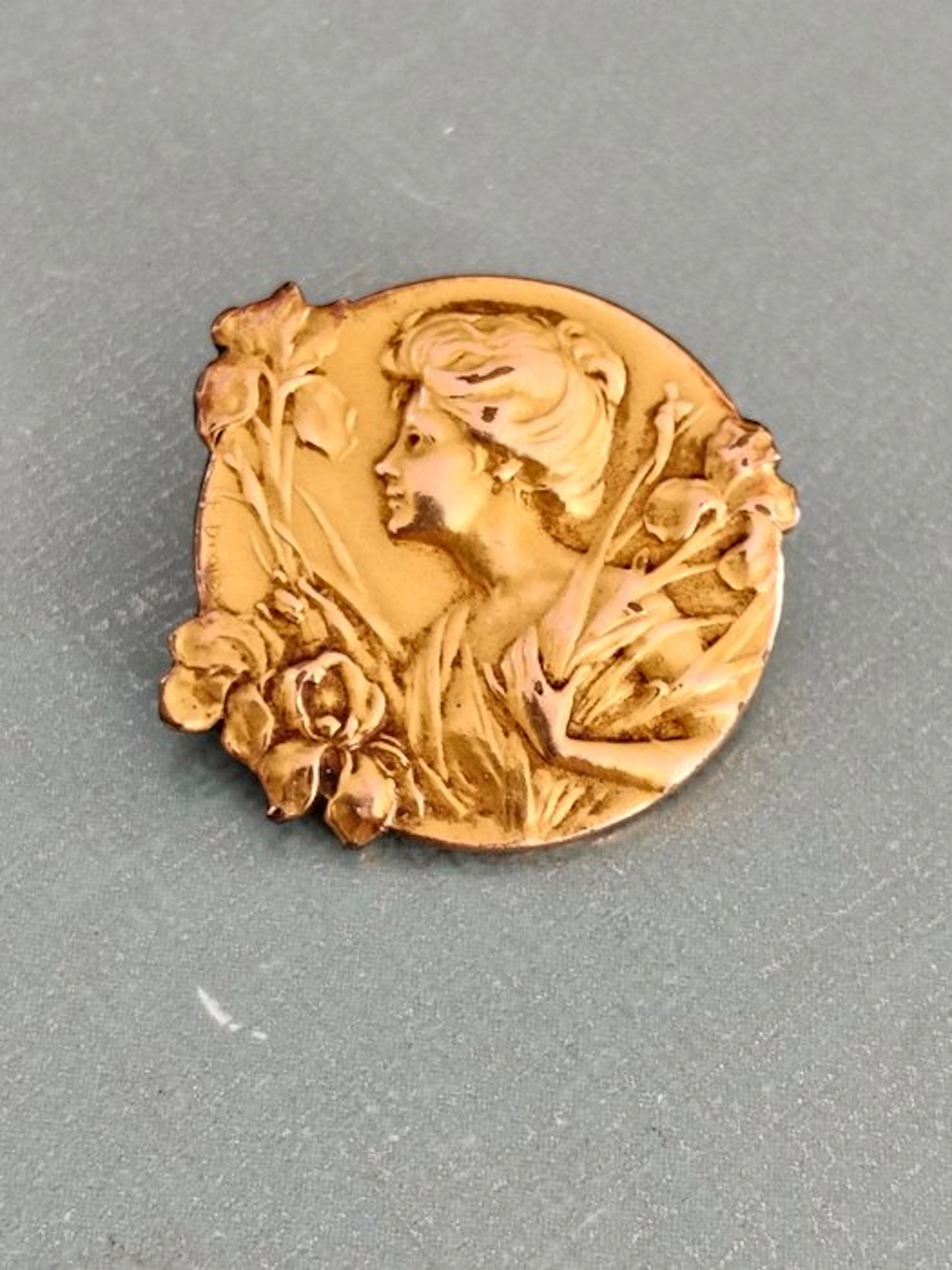 No reserve price - Brooch Gold-plated