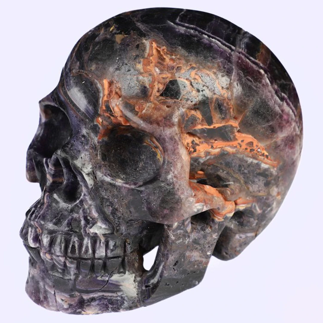 1.45 kg Fluorite Skull – Trapped Fire
