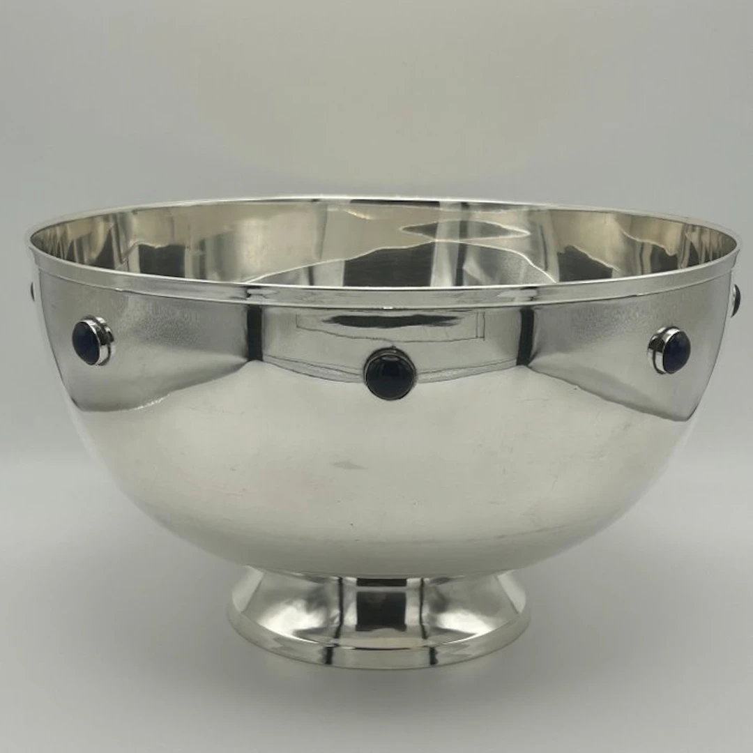 Manifattura francese - Centrepiece - Silverplated - Blue cabochon