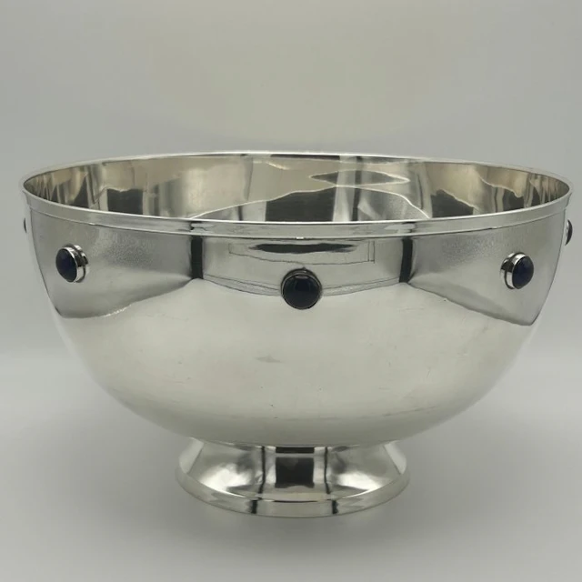 Manifattura francese - Centrepiece - Silverplated - Blue cabochon