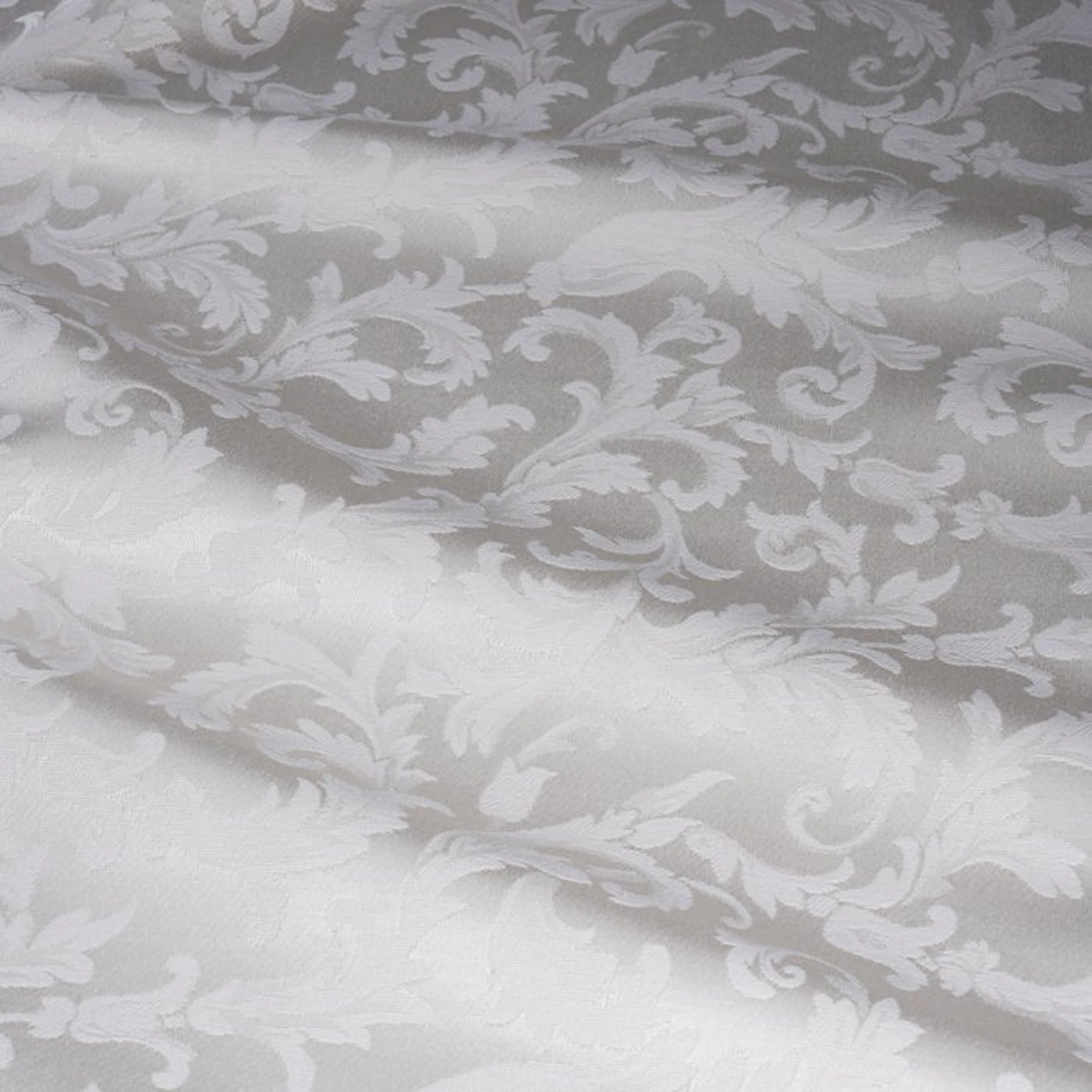 GCFabrics – Ivory White Damask Upholstery Fabric with...