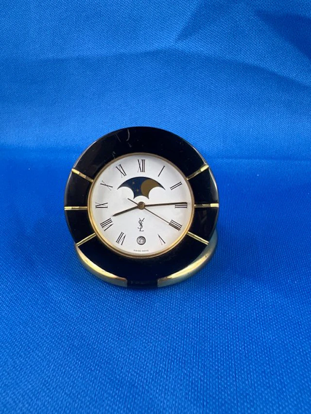 Table clock - Yves Saint-Laurent - Steel - 1980-1990
