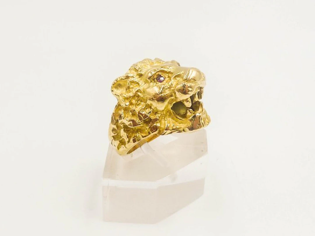 Ring - 18 kt. Yellow gold - Ruby