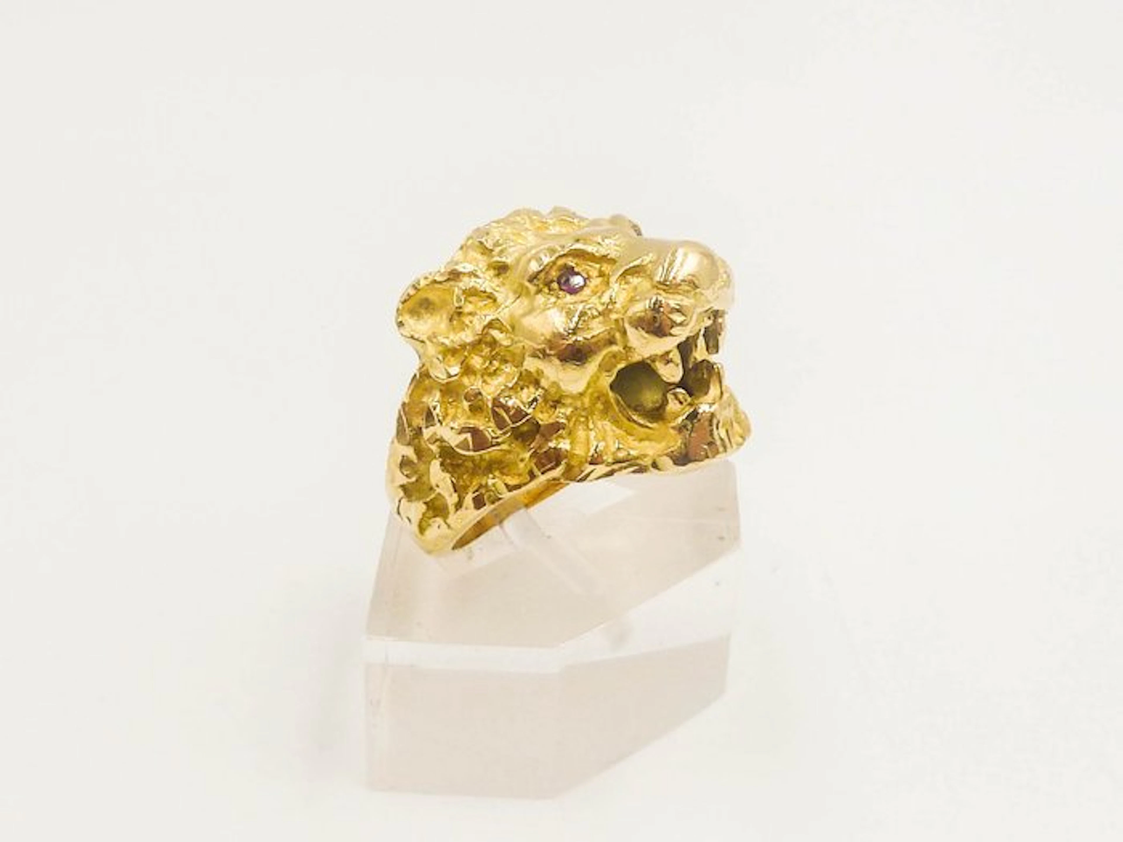 Ring - 18 kt. Yellow gold - Ruby